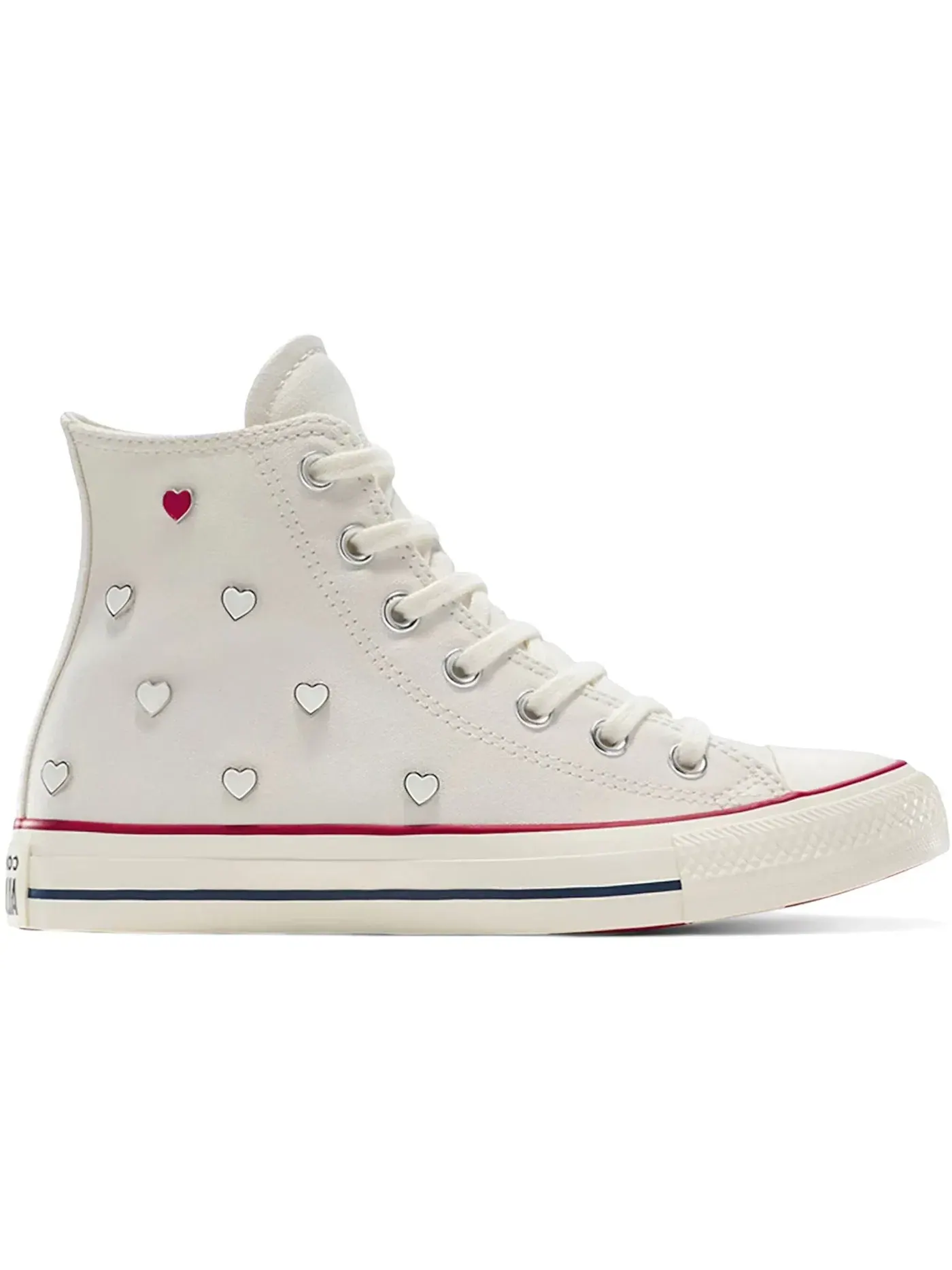 Женские кеды с принтом Converse Chuck Taylor All Star Hi — изображение 1 из 2, винтажный белый//красный