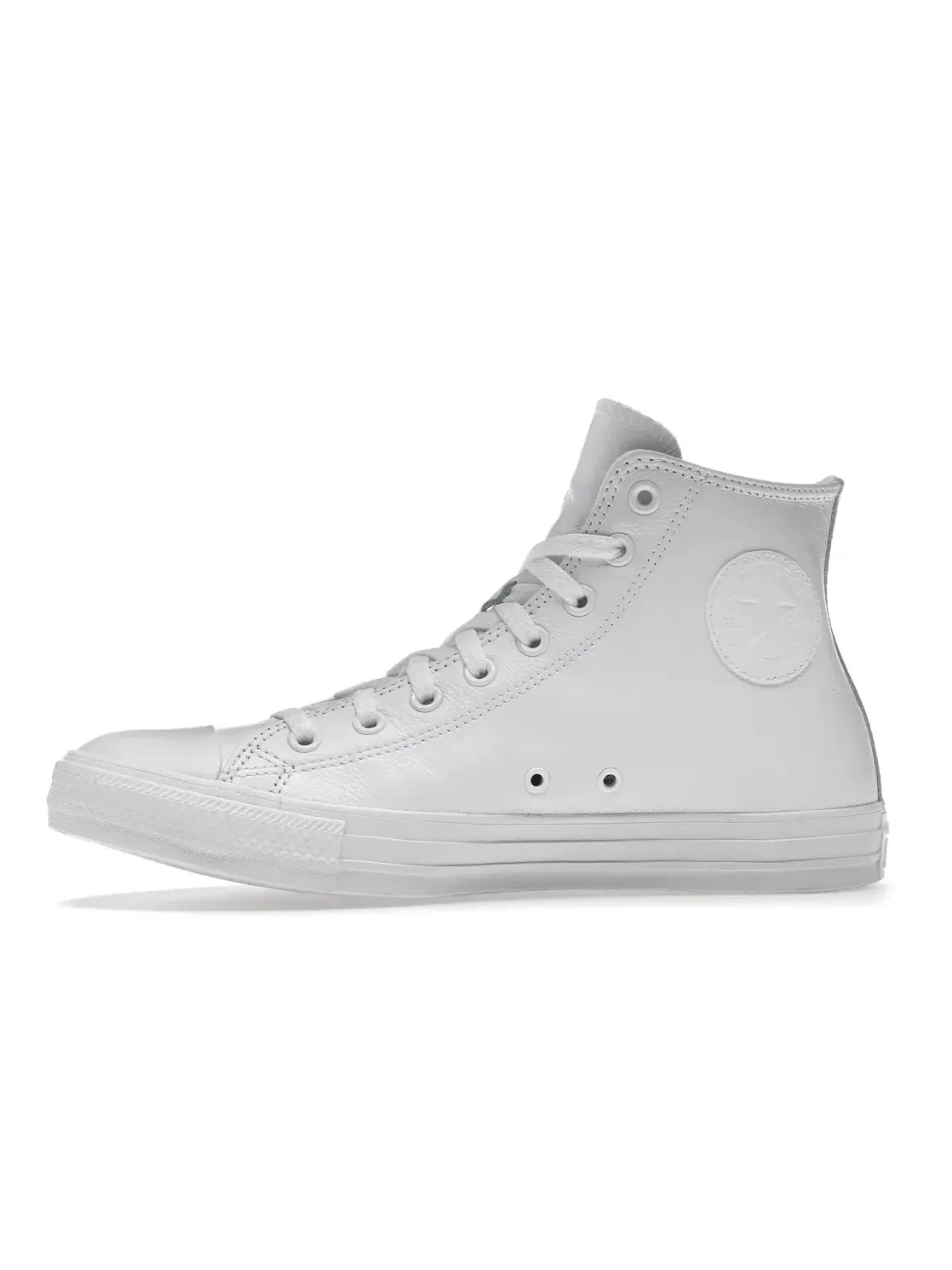 Мужские кеды из кожи с высоким верхом Converse Chuck Taylor All Star Leather Hi — изображение 4 из 5, белый