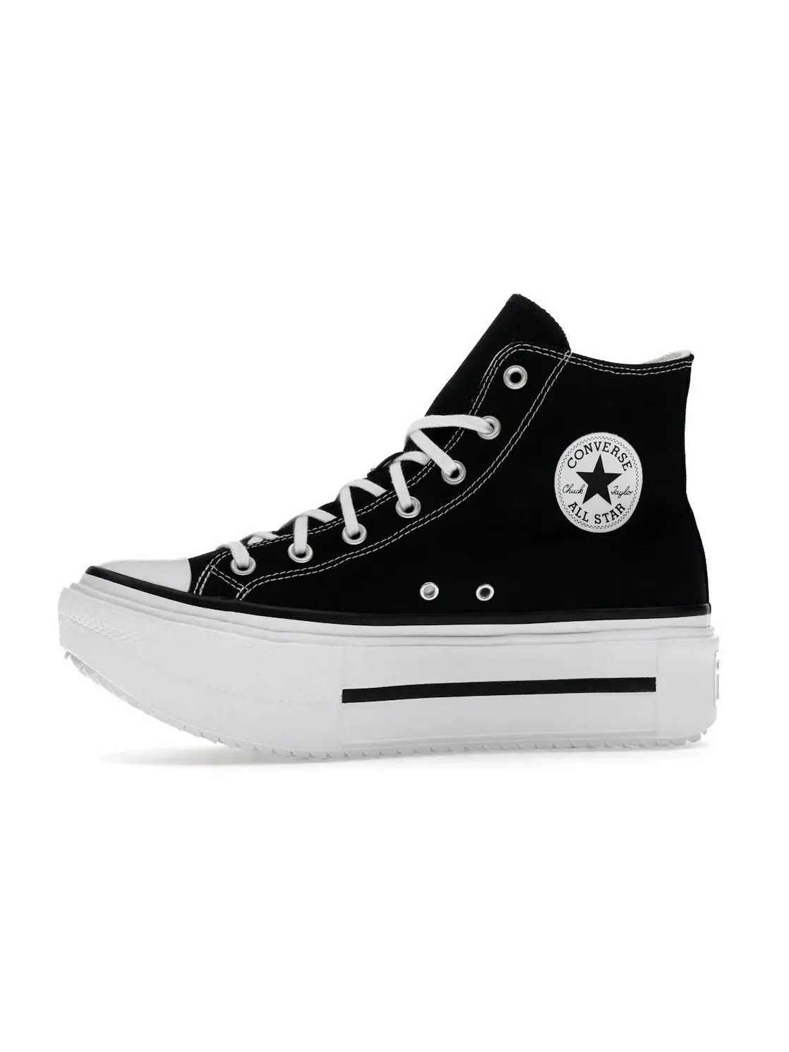 Мужские кроссовки на платформе Converse Chuck Taylor All Star Lift Double Stack Hi — изображение 4 из 5, черный/белый/черный