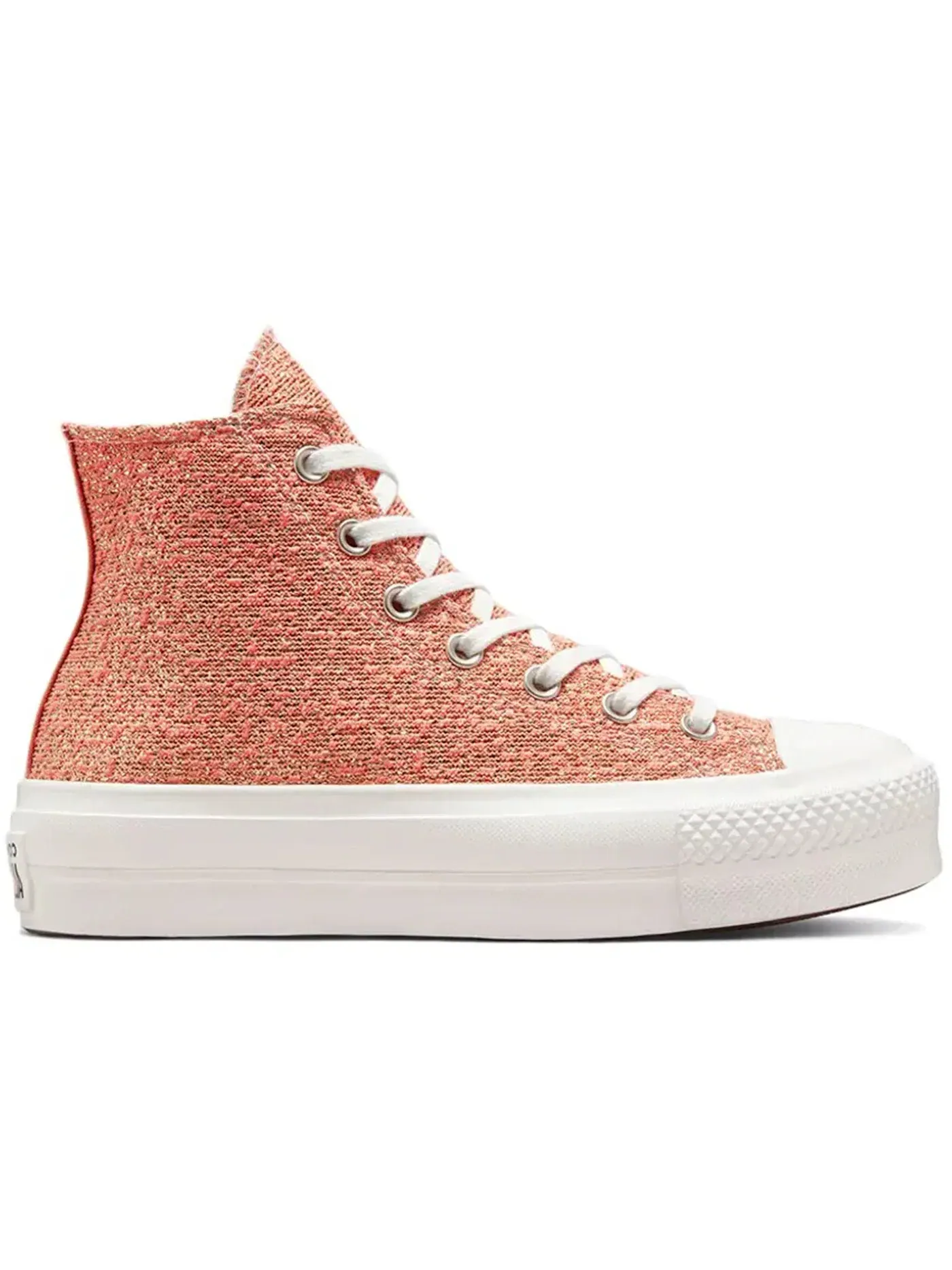 Женские кроссовки с принтом Converse Chuck Taylor All Star Lift Hi — изображение 1 из 2, светлый золотистый