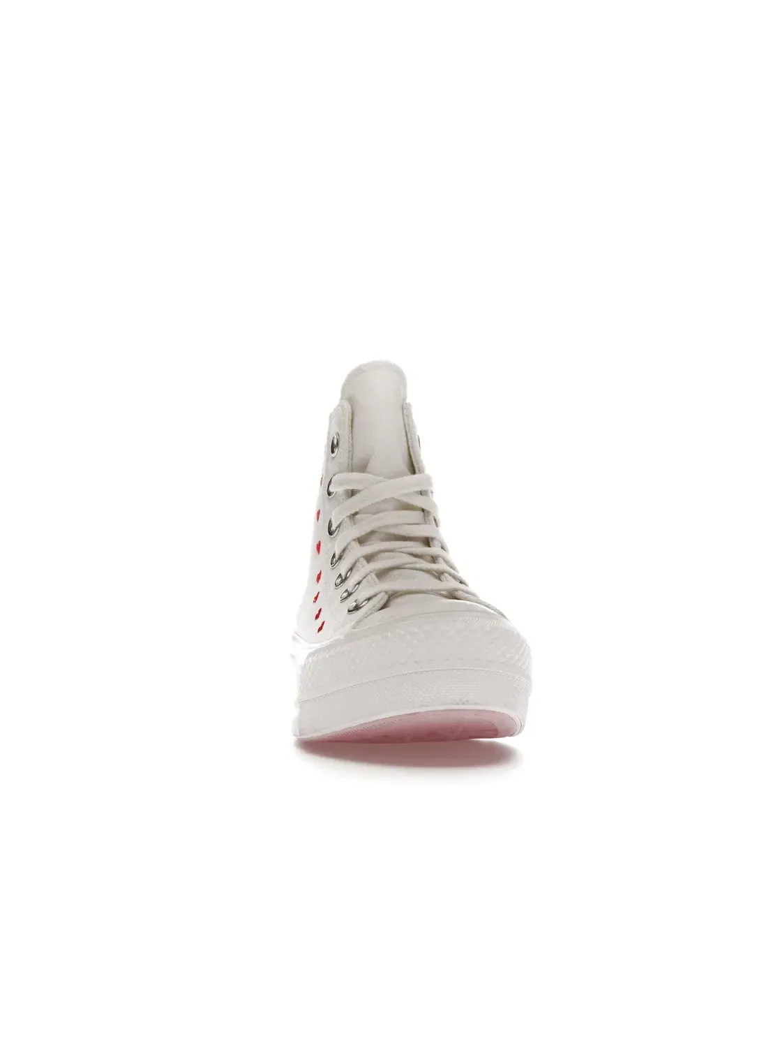 Женские кроссовки с принтом Converse Chuck Taylor All Star Lift Hi White Red — изображение 3 из 5, белый/красный