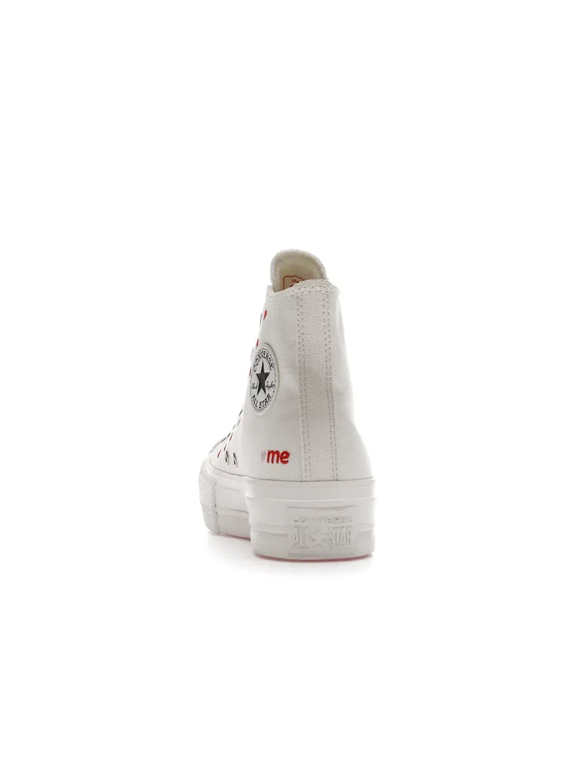 Женские кроссовки с принтом Converse Chuck Taylor All Star Lift Hi White Red — изображение 5 из 5, белый/красный