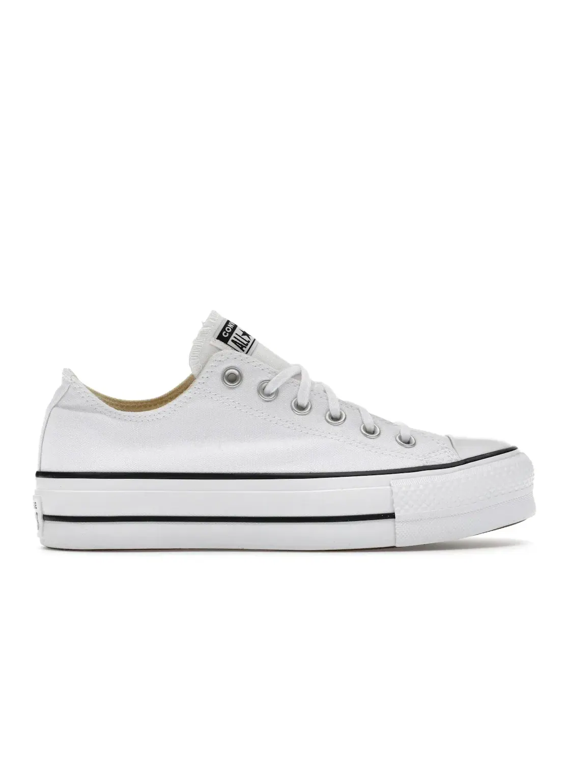 Женские кроссовки на платформе Converse Chuck Taylor All Star Lift Platform Low — изображение 1 из 5, белый/черный/белый