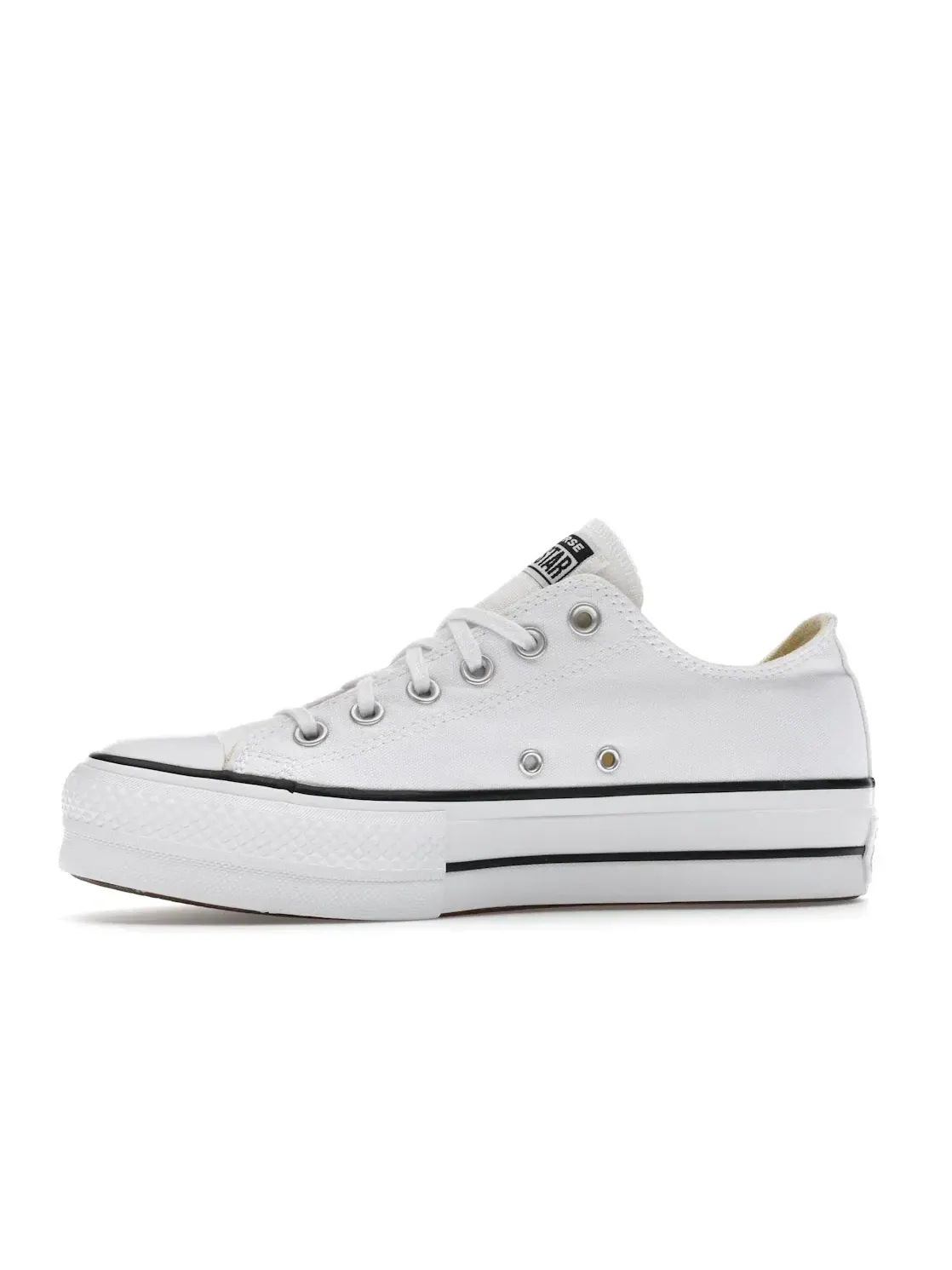 Женские кроссовки на платформе Converse Chuck Taylor All Star Lift Platform Low — изображение 4 из 5, белый/черный/белый