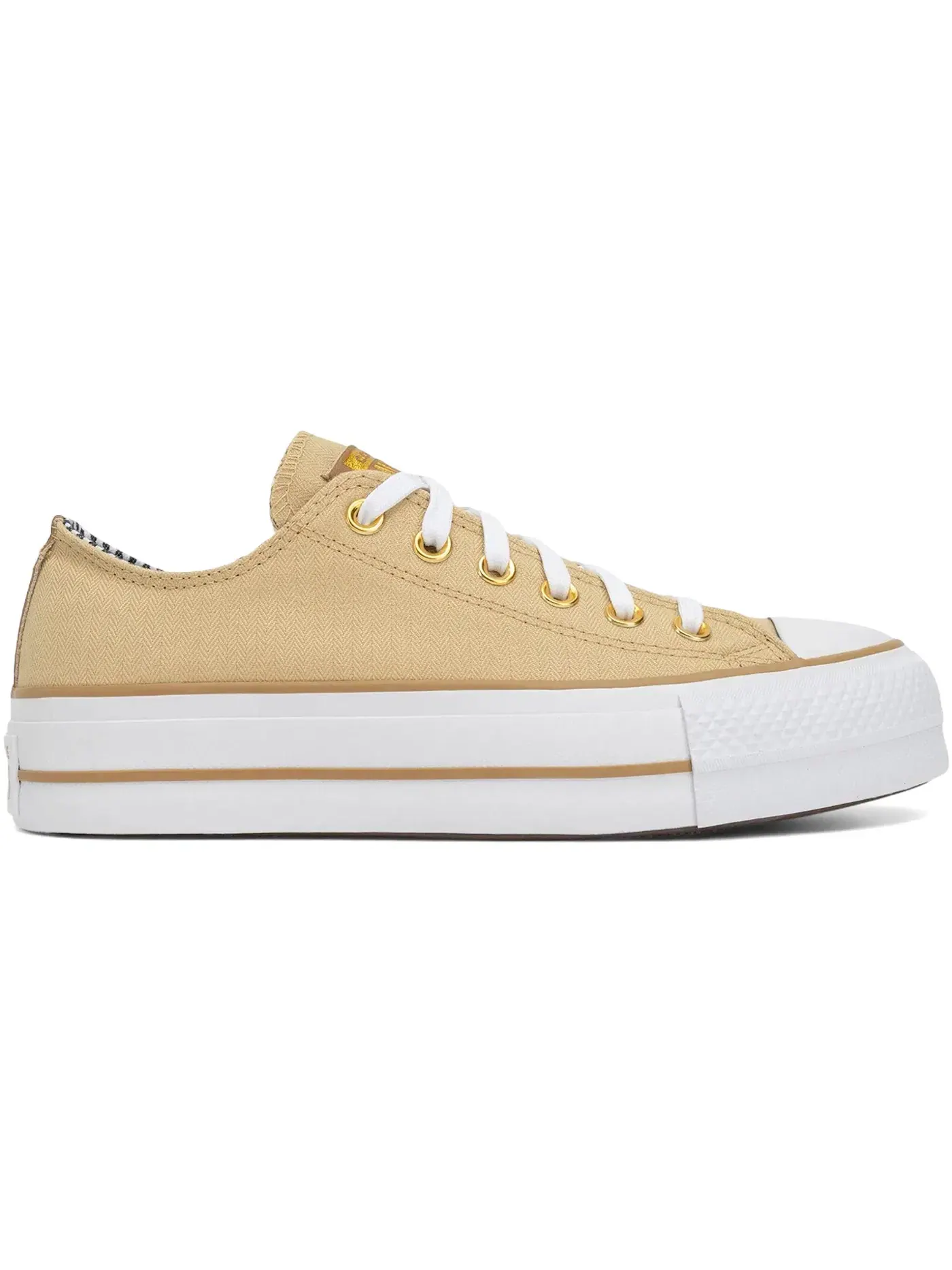Женские кеды Lift Platform с принтом Converse Chuck Taylor All Star — изображение 1 из 2, бежевый