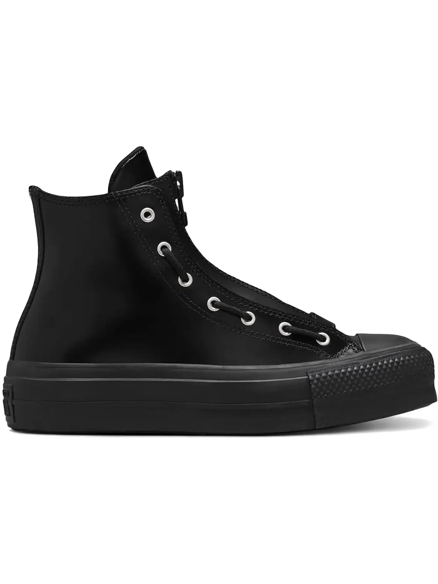 Женские кроссовки на платформе Converse Chuck Taylor All Star Lift Platform Leather Hi — изображение 1 из 2, черный//черный