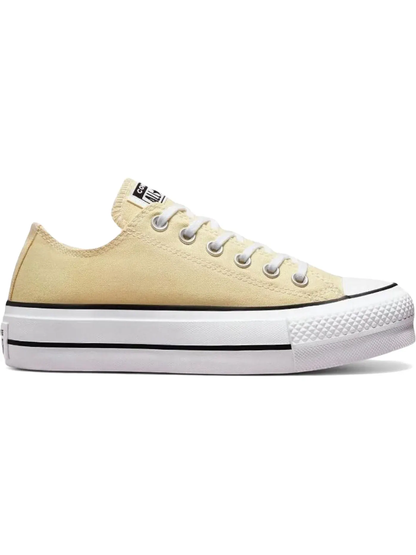 Женские кеды с принтом Converse Chuck Taylor All Star Lift Platform Low — изображение 1 из 2, черный белый