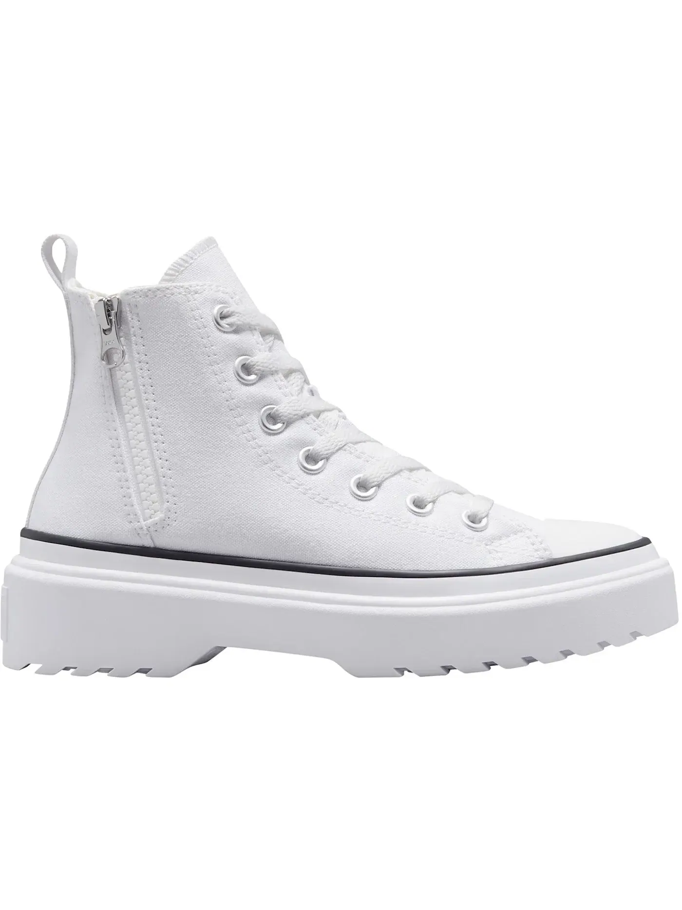 Детские кроссовки с принтом Converse Chuck Taylor All Star Lugged Lift Platform Canvas — изображение 1 из 2, белый/белый