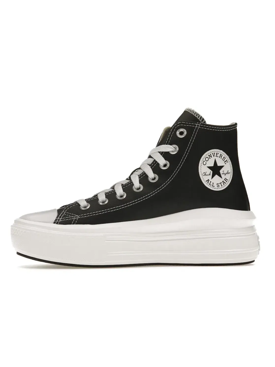 Женские кроссовки на платформе Converse Chuck Taylor All Star Move Platform Foundational Leather Converse, черный/белый/белый