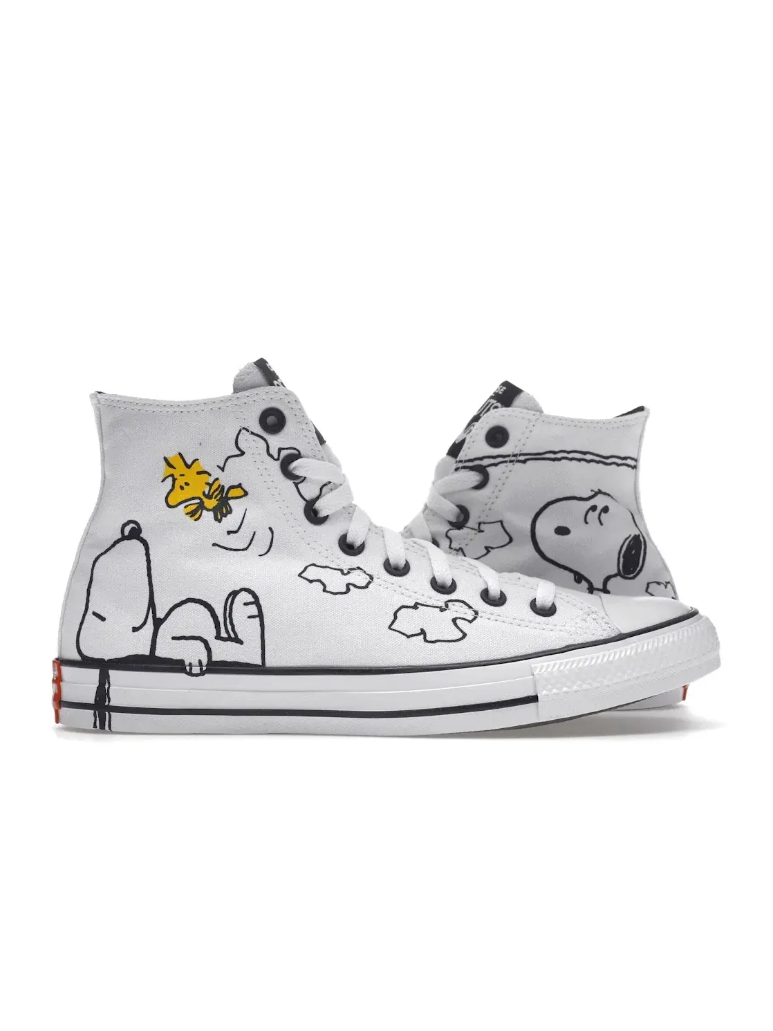 Кроссовки с принтом Converse Chuck Taylor All Star Peanuts Snoopy and Woodstock — изображение 1 из 5, белый/черный/красный