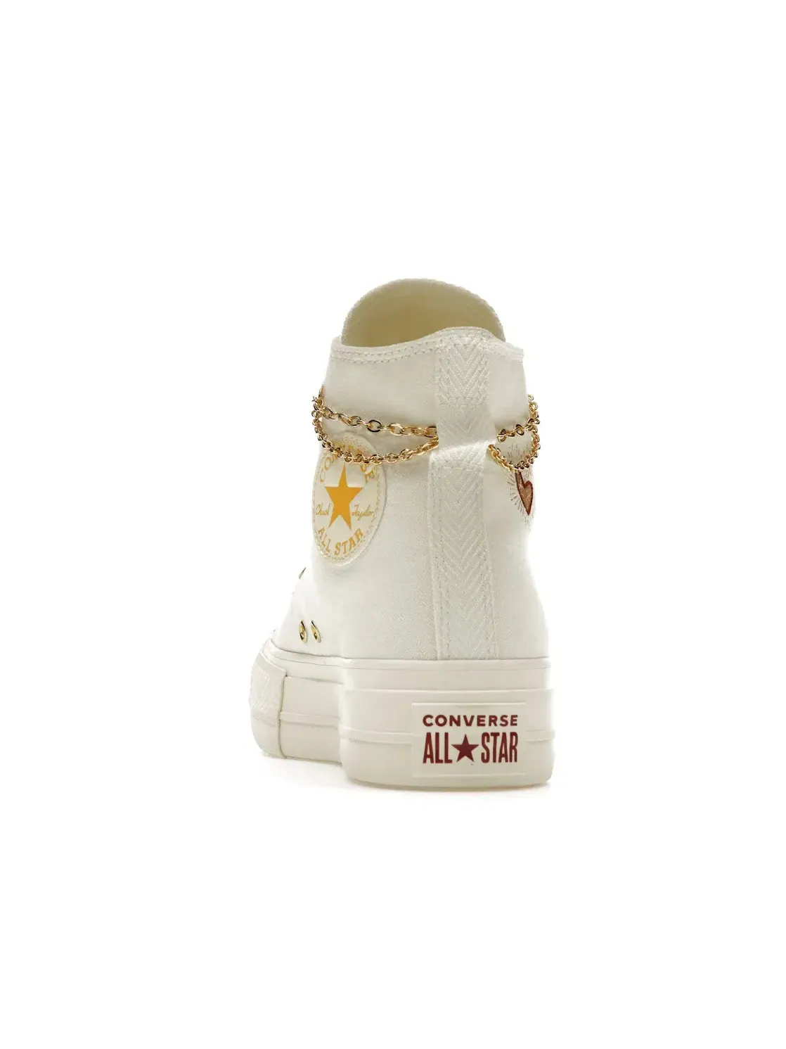 Женский кед на платформе с золотой цепочкой Converse Chuck Taylor All Star Platform — изображение 5 из 5, желтый