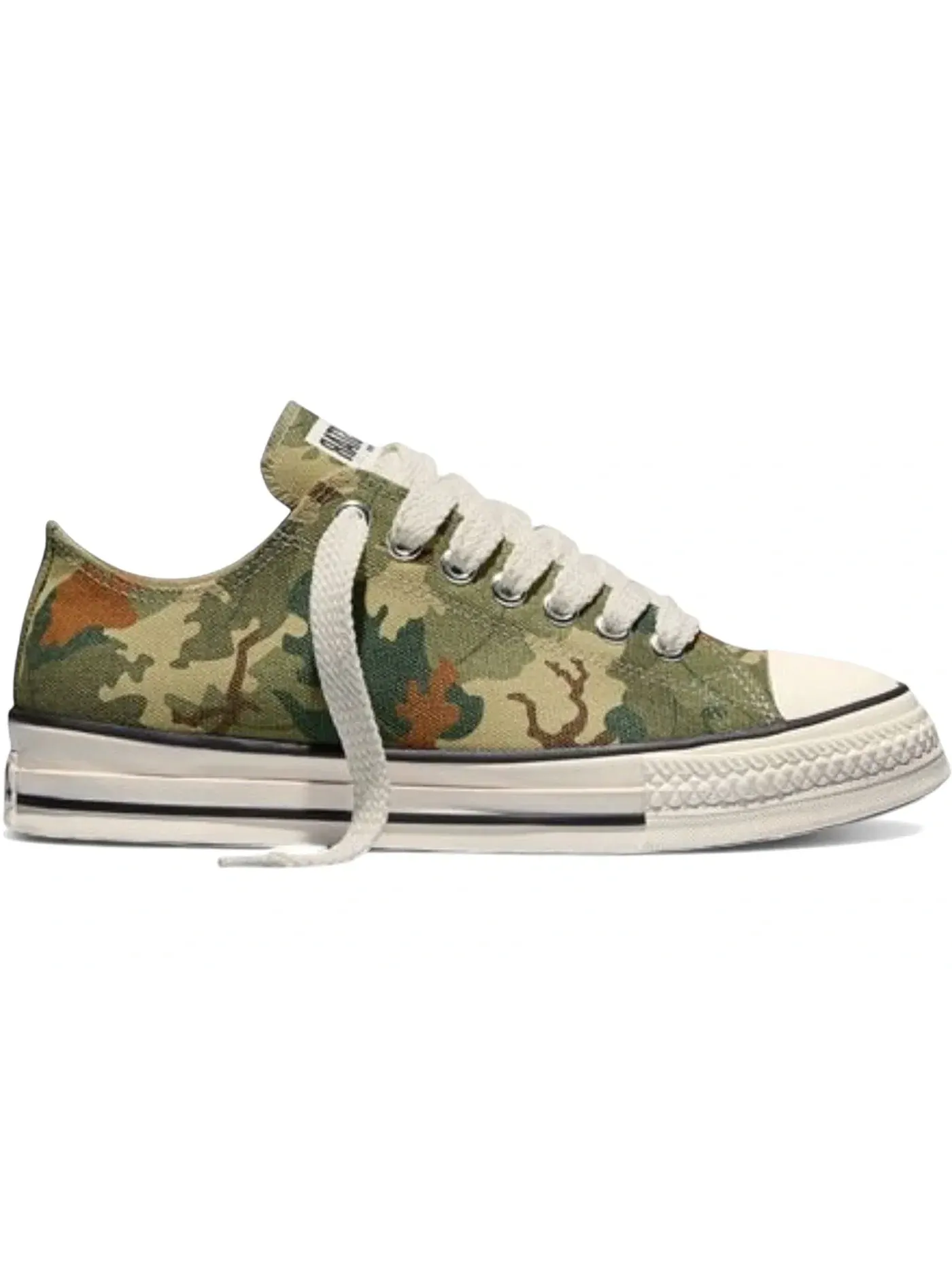 Мужские кеды с камуфляжным принтом Converse Chuck Taylor All Star Throwback Low — изображение 1 из 2, оливковый