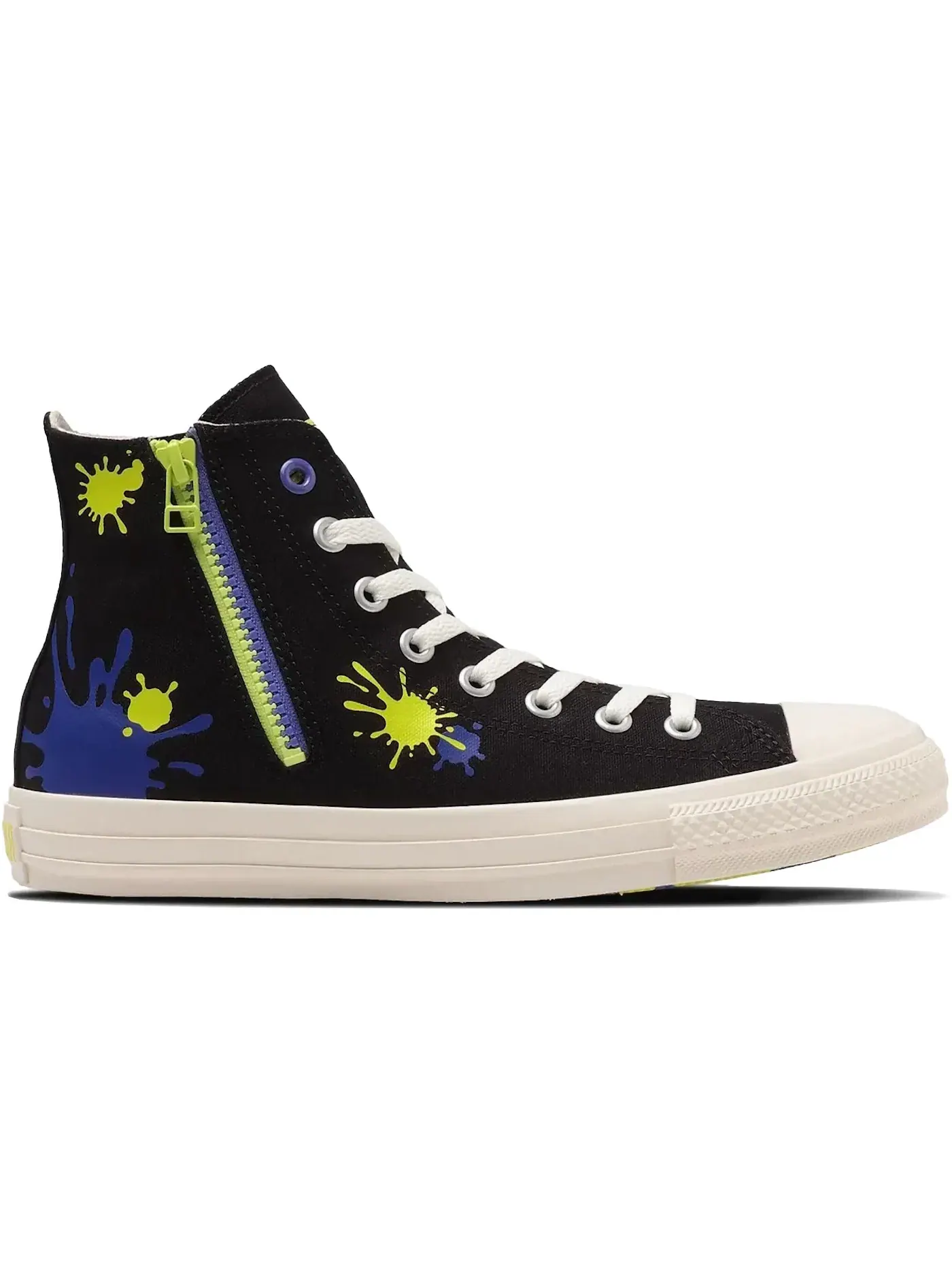 Мужские кроссовки с принтом Converse Chuck Taylor All Star Zip Hi Splatoon 3 — изображение 1 из 3, черный