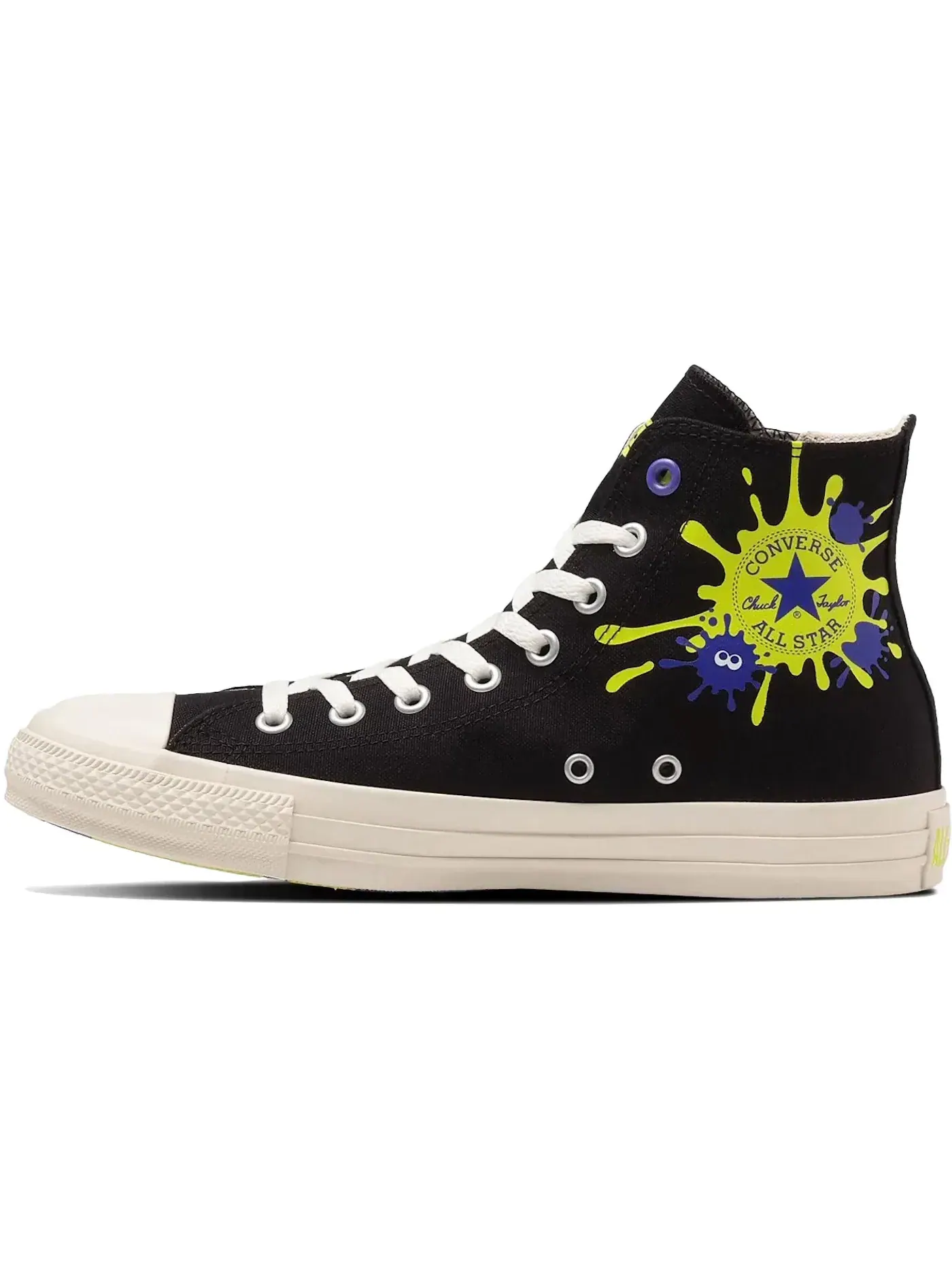 Мужские кроссовки с принтом Converse Chuck Taylor All Star Zip Hi Splatoon 3 — изображение 3 из 3, черный