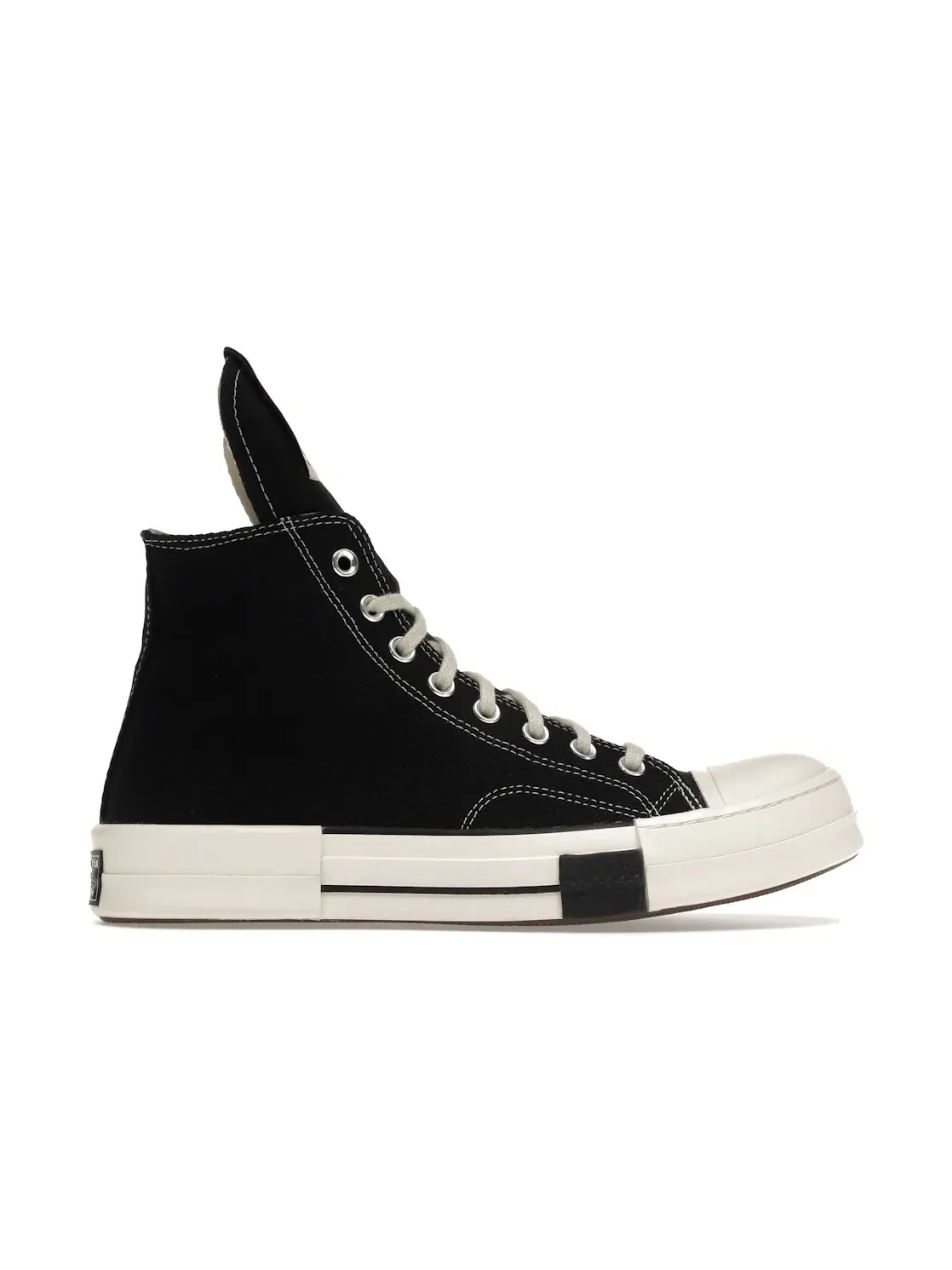 Женские кеды с удлиненным языком Converse DRKSTAR Hi Rick Owens DRKSHDW — изображение 1 из 4, черный/белый