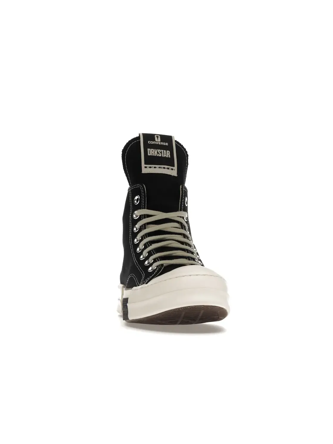 Женские кеды с удлиненным языком Converse DRKSTAR Hi Rick Owens DRKSHDW — изображение 2 из 4, черный/белый