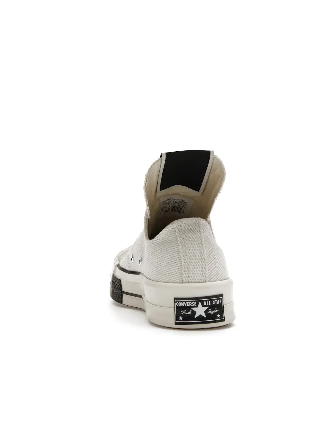 Женские кроссовки lifestyle с платформой Converse DRKSTR Chuck Taylor All Star 70 Ox Rick Owens DRKSHDW White, белый//черный