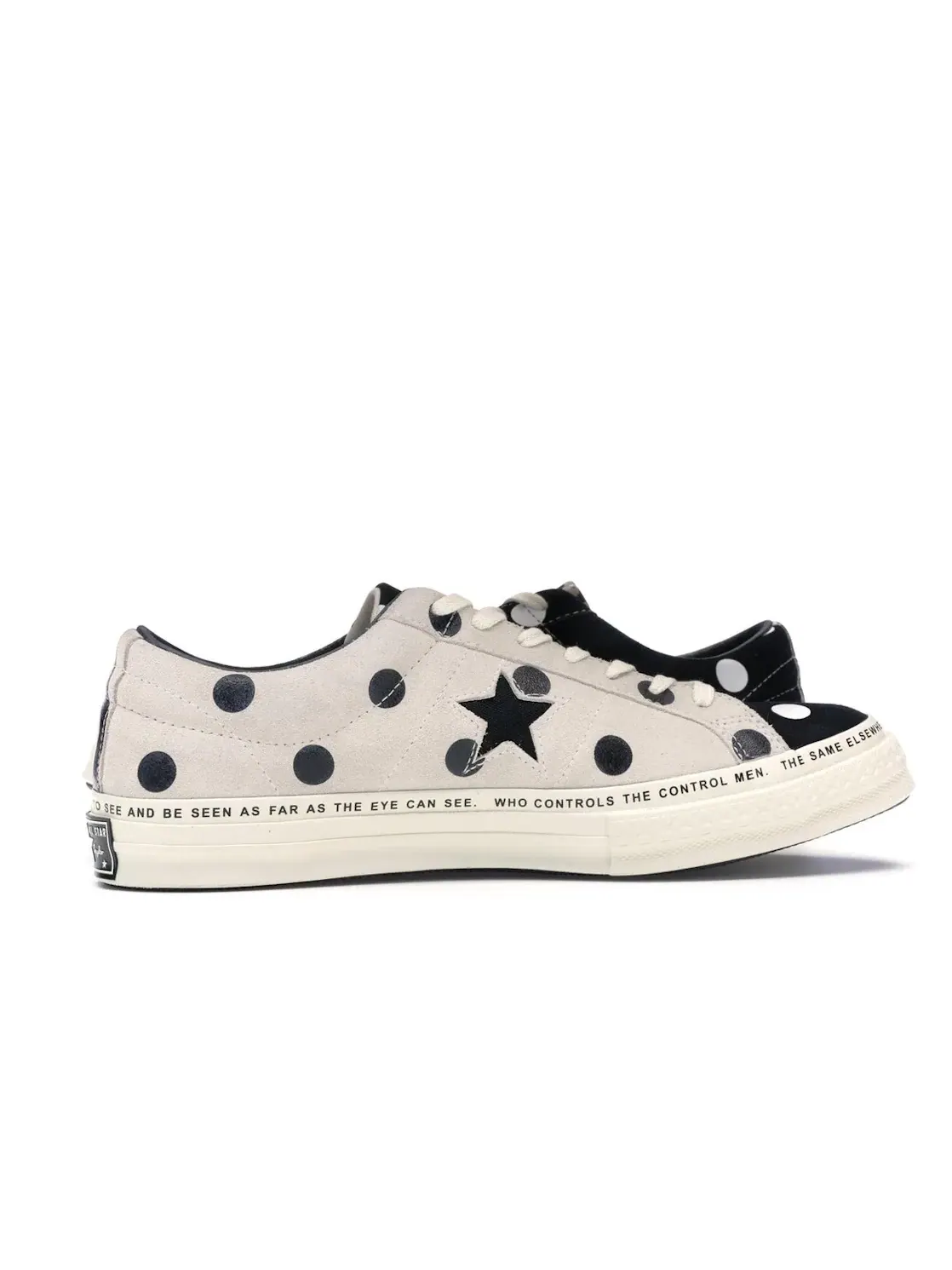 Мужские кеды с принтом Converse One Star Ox — изображение 3 из 4, черный-белый