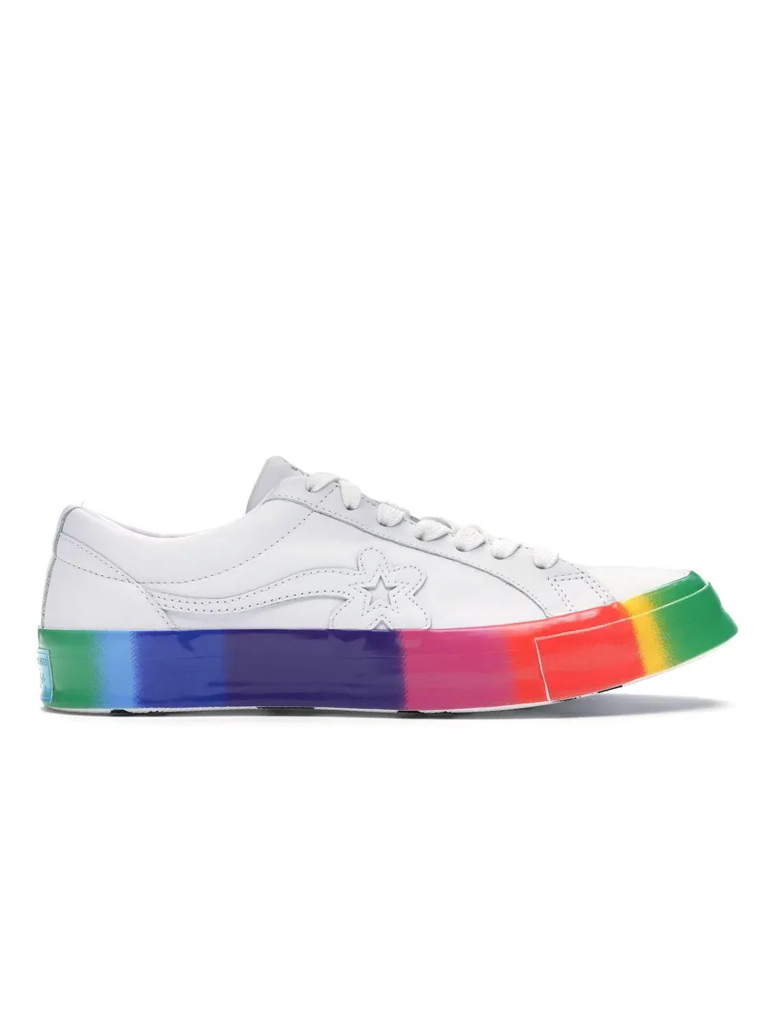 Мужские кеды с радужной подошвой Converse One Star Ox — изображение 1 из 4, белый/белый-мульти