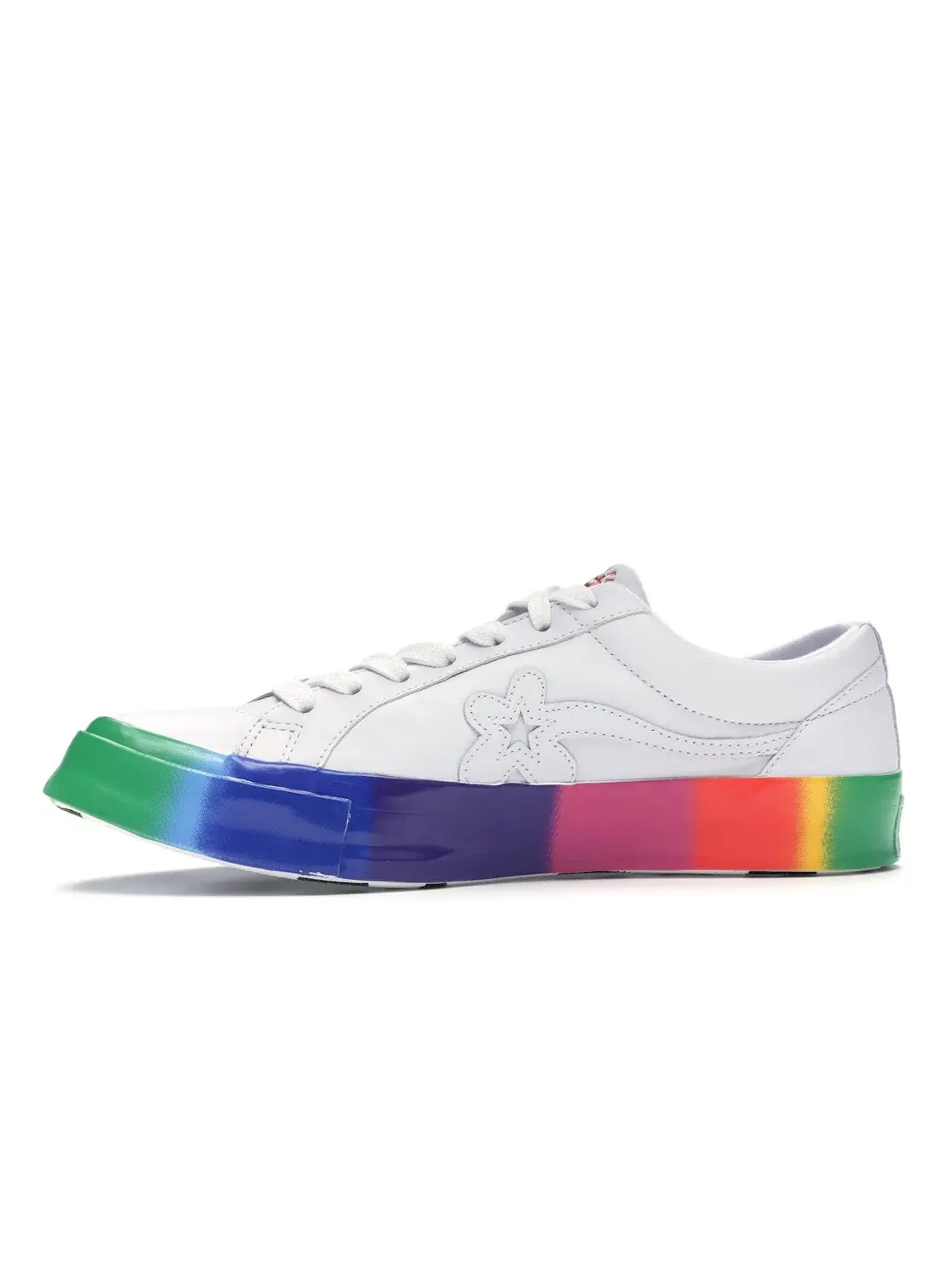 Мужские кеды с радужной подошвой Converse One Star Ox — изображение 3 из 4, белый/белый-мульти