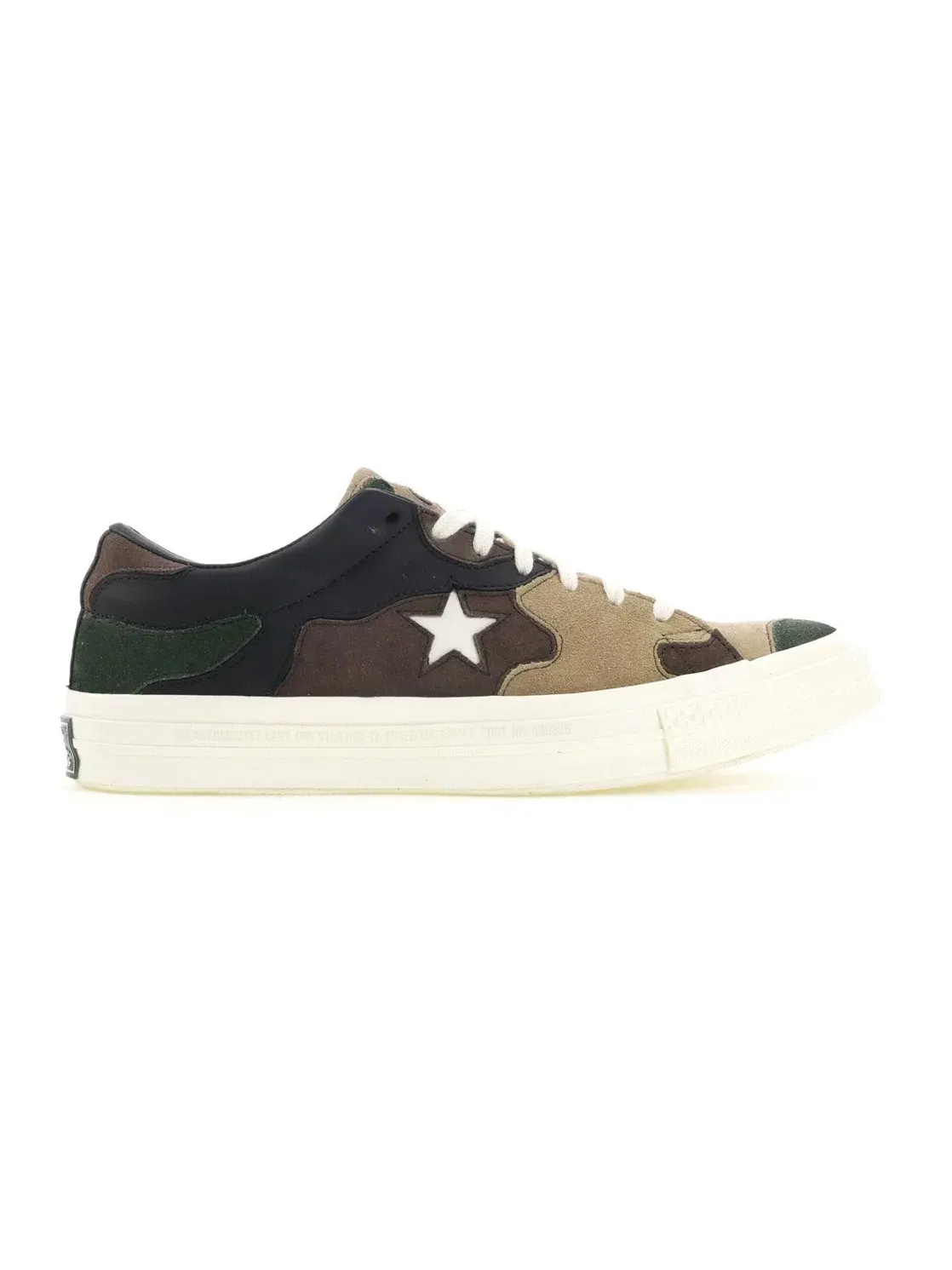 Мужские кроссовки с камуфляжным принтом Converse One Star — изображение 1 из 4, черный-белый