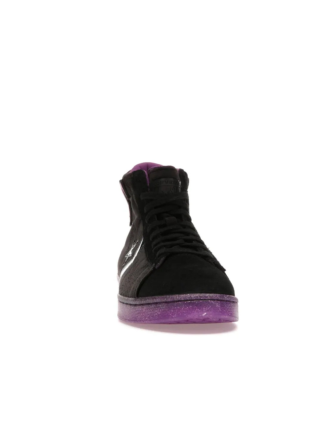 Мужские кроссовки Lifestyle Converse Pro Leather — изображение 2 из 4, черный/черный-фиолетовый