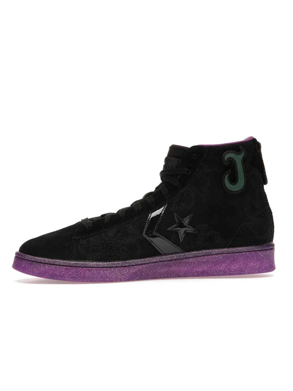 Мужские кроссовки Lifestyle Converse Pro Leather — изображение 3 из 4, черный/черный-фиолетовый