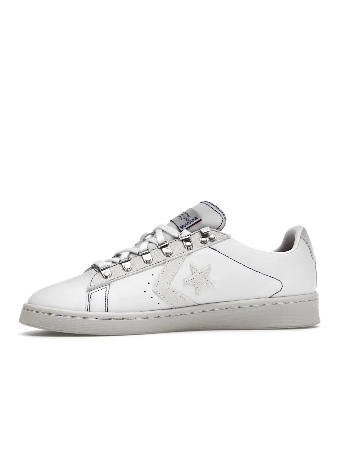 Кроссовки без шнуровки с моделью Converse Pro Leather Converse — изображение 3 из 4, белый/серый