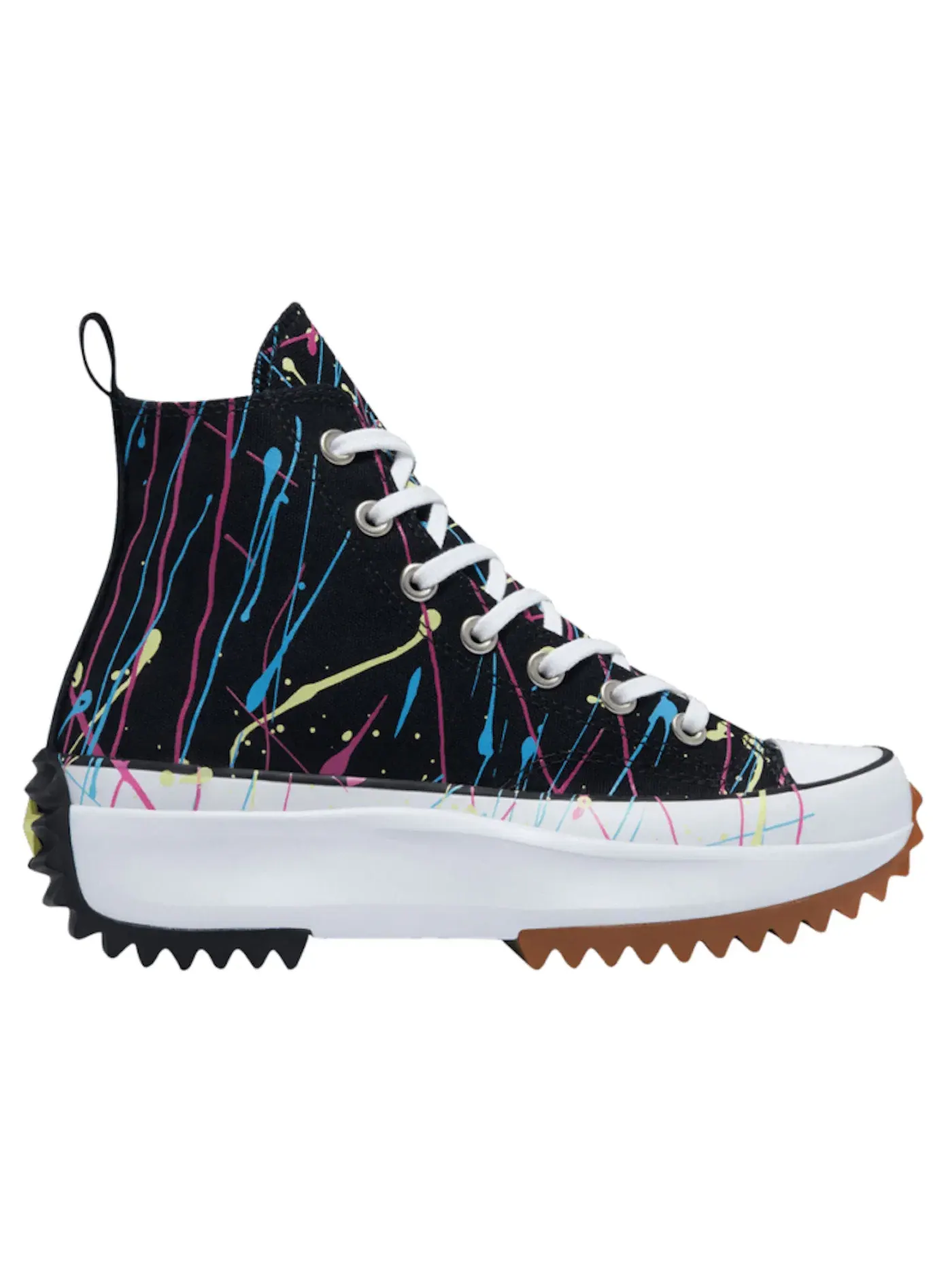 Женские кроссовки с принтом Converse Run Star Hike Hi — изображение 1 из 1, черный/мульти/белый
