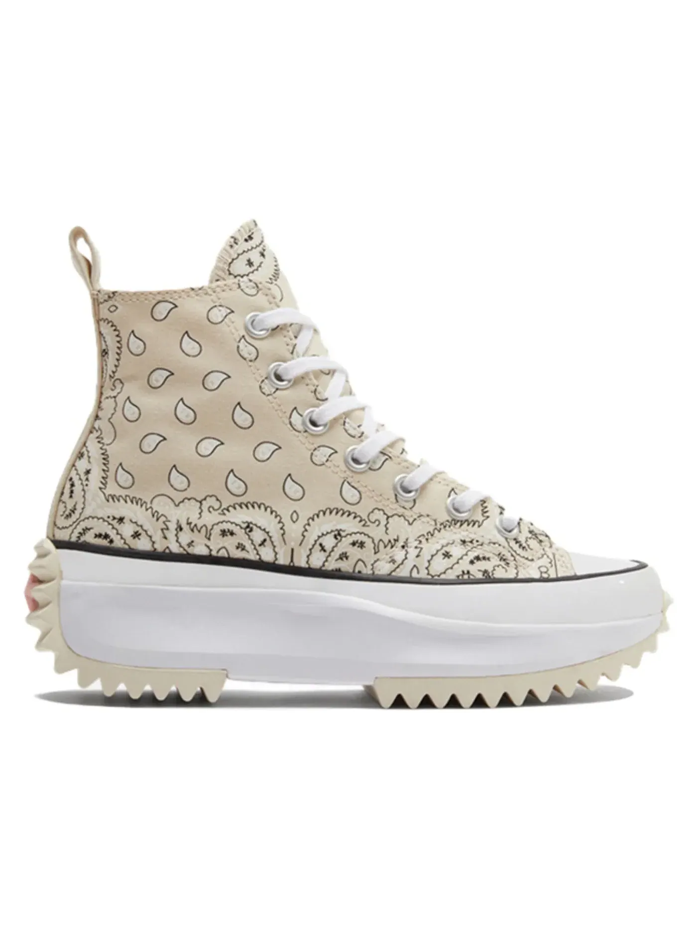 Женские кроссовки с принтом Converse Run Star Hike Hi — изображение 1 из 1, бежевый белый