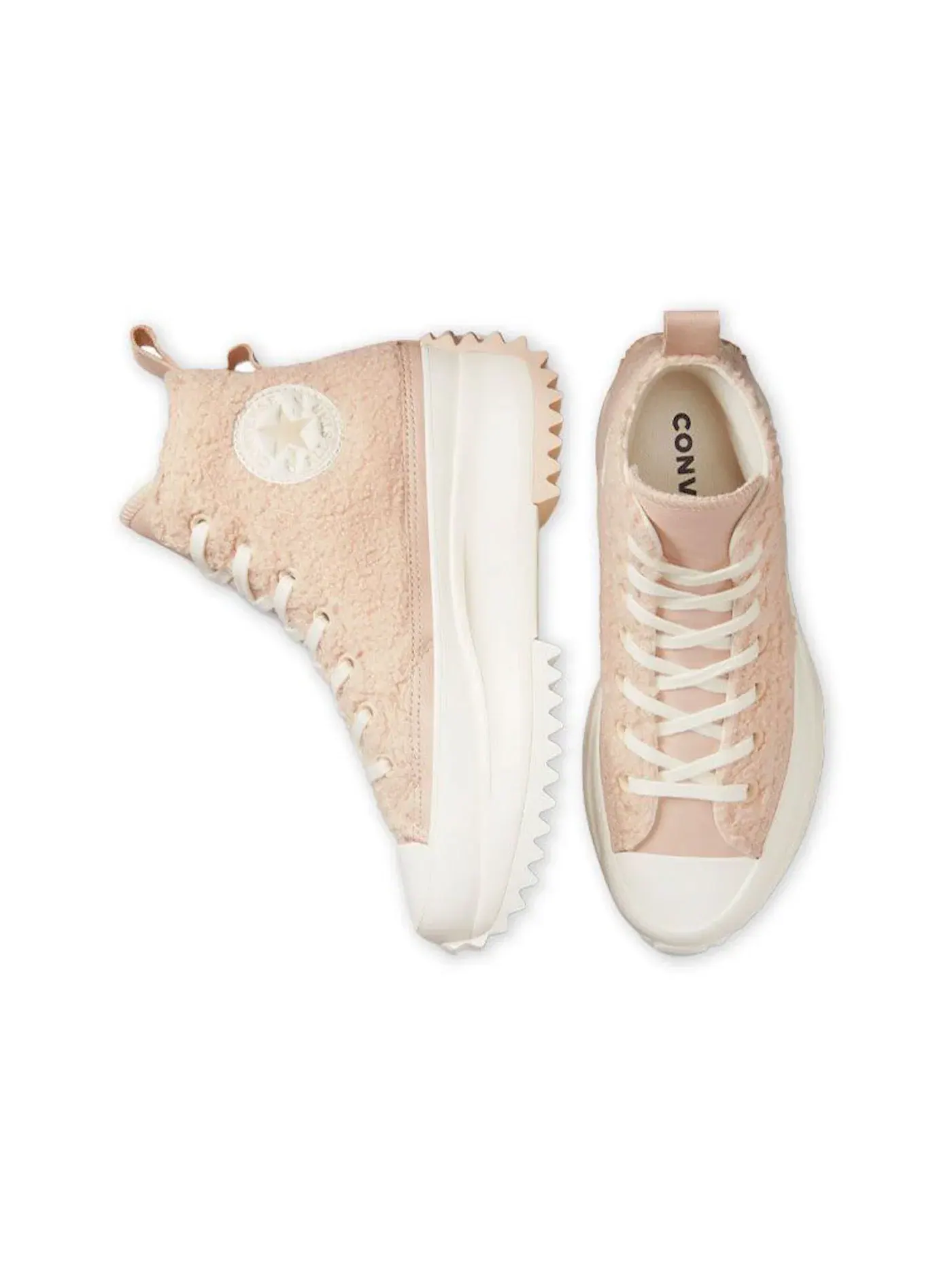 Женские кроссовки на платформе Converse Run Star Hike Hi Platform Sherpa, Farro Farro Egret — изображение 3 из 3