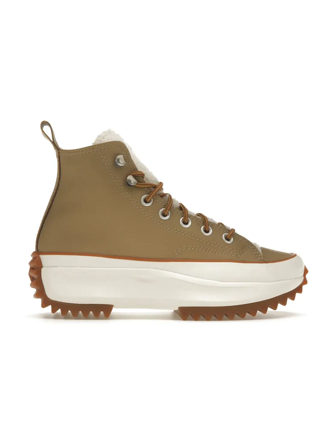 Женские кроссовки на платформе с шерпой Run Star Hike Hi Converse — изображение 1 из 4, хаки