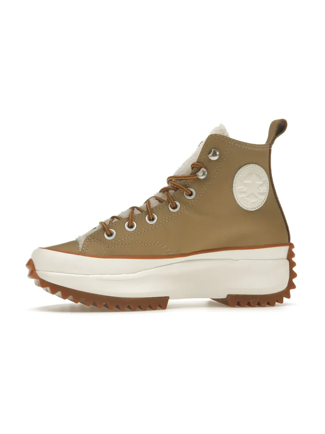 Женские кроссовки на платформе с шерпой Run Star Hike Hi Converse — изображение 3 из 4, хаки