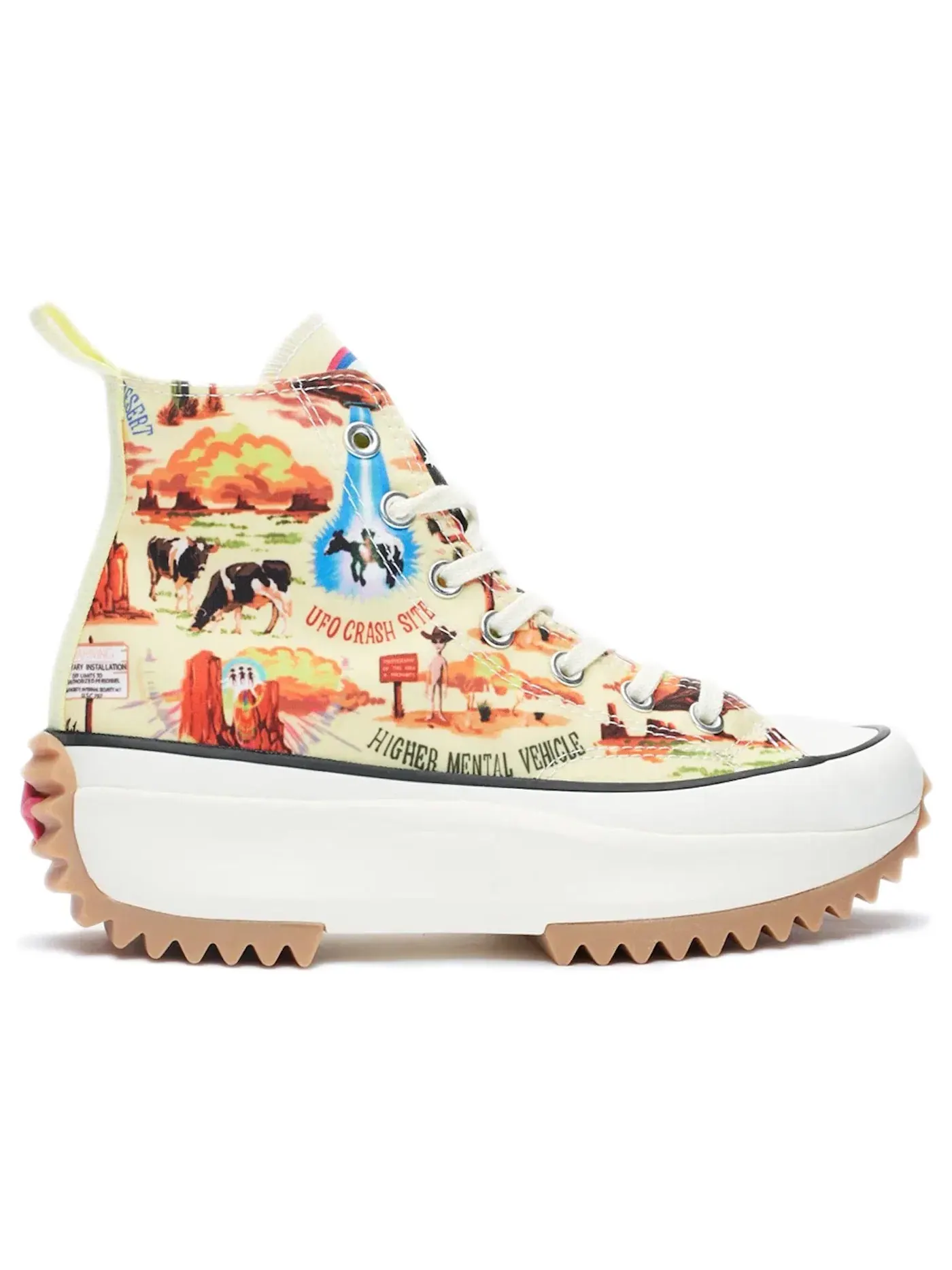 Детские кроссовки с принтом Converse Run Star Hike Hi Twisted Resort Converse — изображение 1 из 1, желтый//светлый
