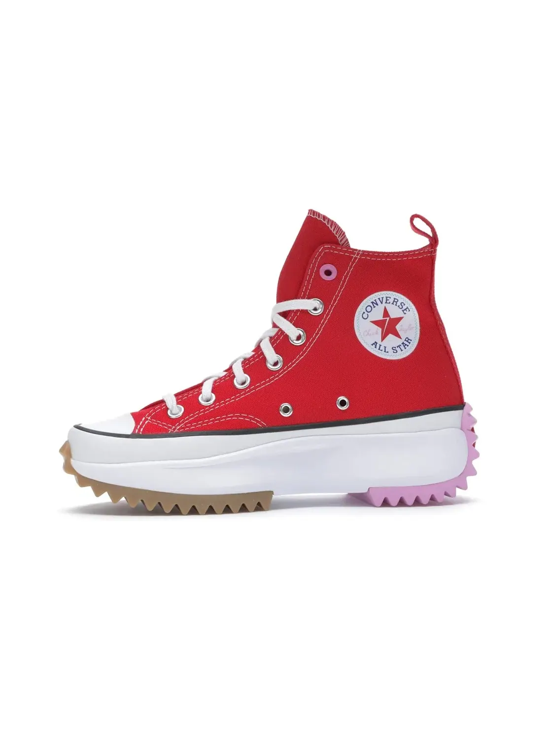 Мужские кроссовки Lifestyle с платформой Converse Run Star Hike Hi Converse — изображение 3 из 4, красный/розовый-белый