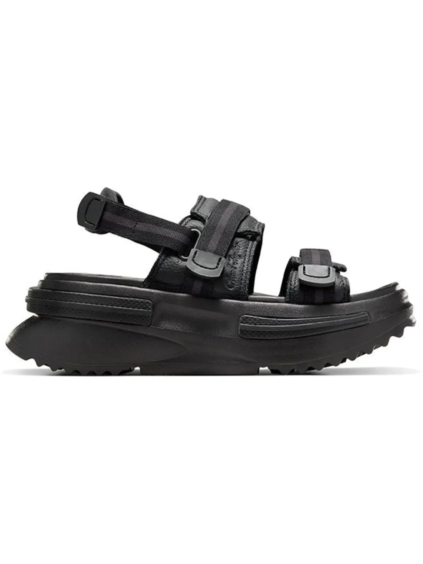 Мужские сандалии на платформе Converse Run Star Utility Sandal CX — изображение 1 из 1, черный/черный/черный