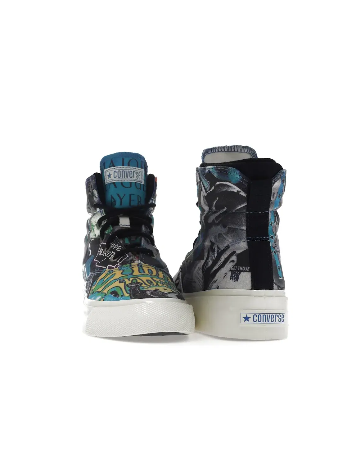 Мужские кеды с принтом Converse Skid Grip High — изображение 2 из 4, мульти/черный
