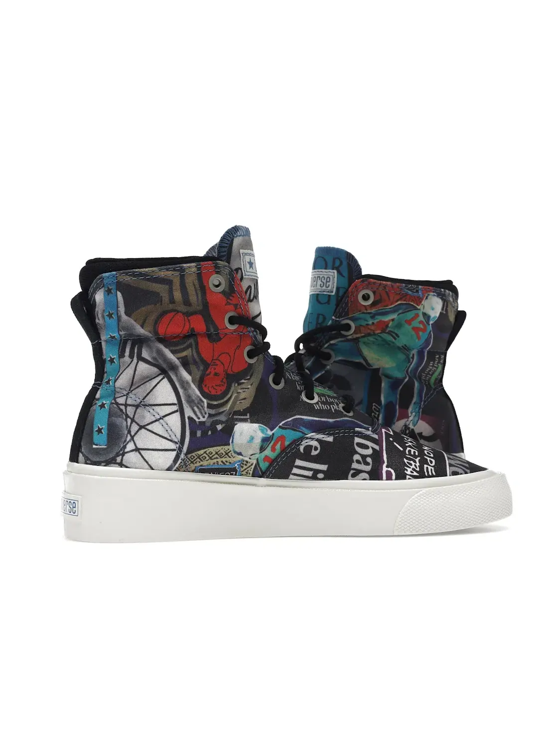 Мужские кеды с принтом Converse Skid Grip High — изображение 3 из 4, мульти/черный