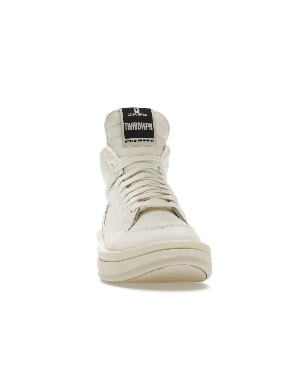 Кроссовки высокие с коллаборацией Rick Owens DRKSHDW Converse TURBOWPN Mid Converse — изображение 2 из 4, кремовый