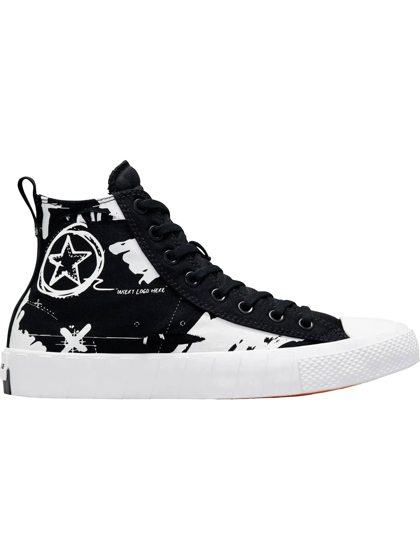 Мужские кроссовки с принтом Converse UNT1TL3D Hi Converse — изображение 1 из 1, черный/черный/белый