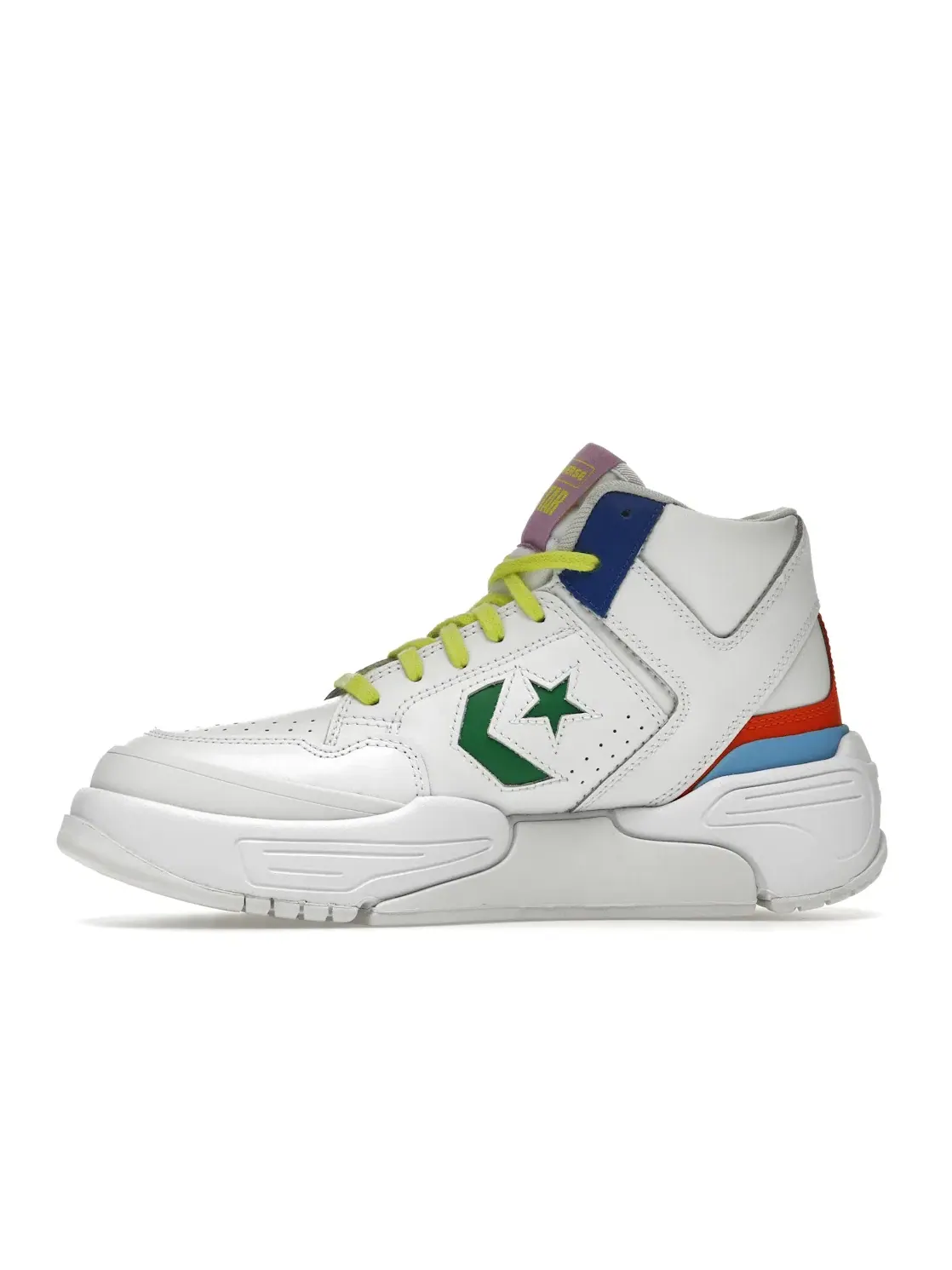 Кроссовки lifestyle с контрастными вставками Converse Weapon CX Mid — изображение 3 из 4, белый//зеленый/оранжевый