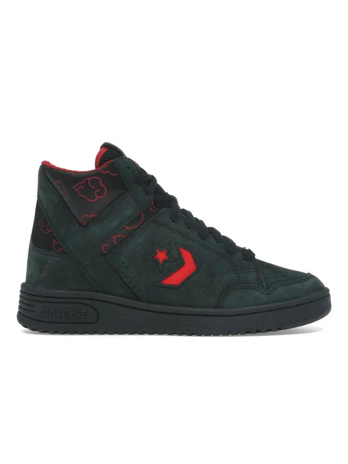 Мужские кроссовки с принтом Converse Weapon Mid Naruto Itachi Converse — изображение 1 из 4, черный/красный