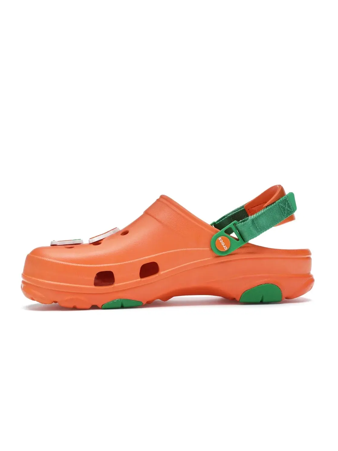 Мужские сабо с принтом Crocs Classic All-Terrain Clog — изображение 3 из 4, оранжевый/зеленый