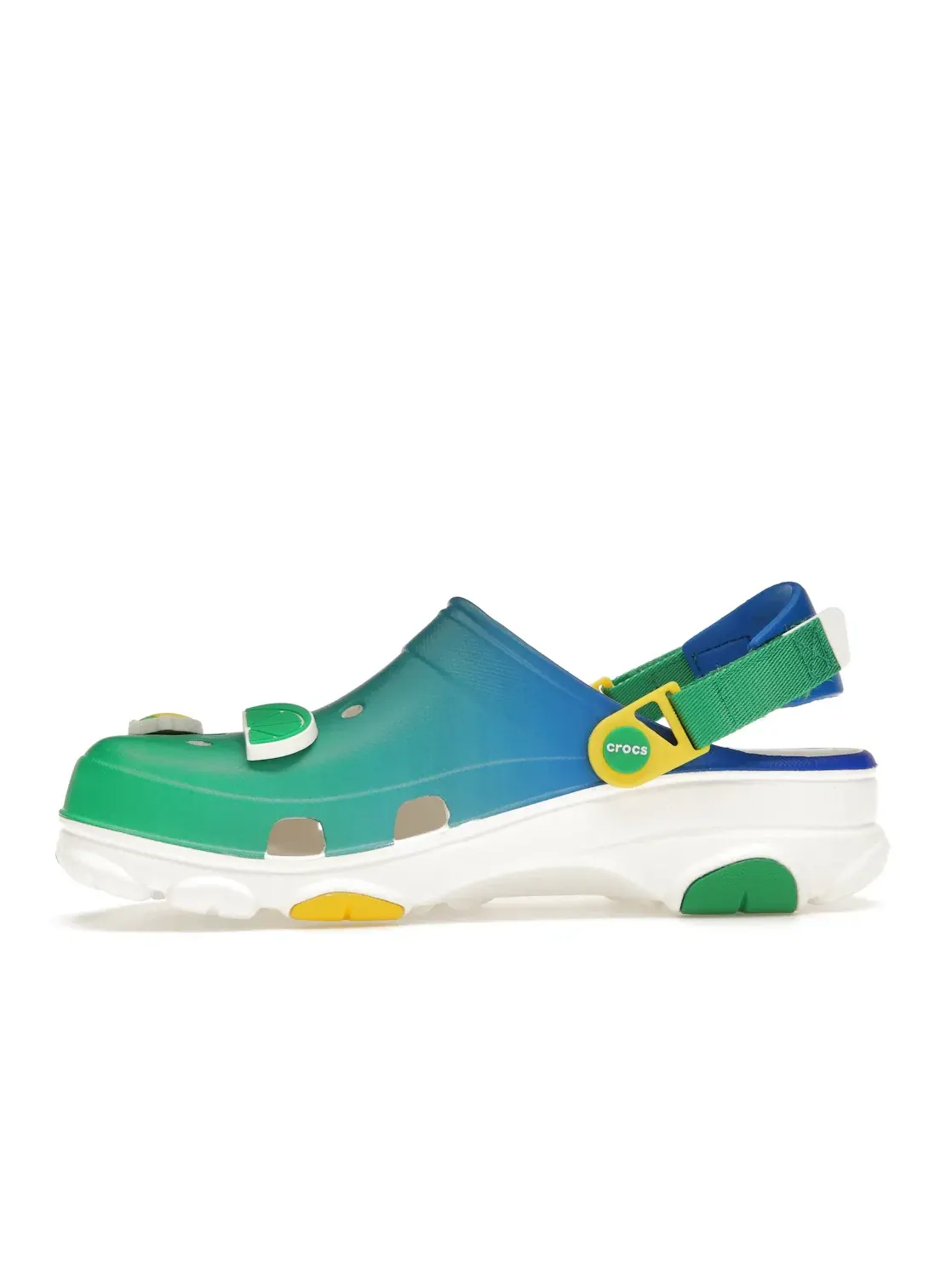 Мужские клоги All-Terrain Clog Crocs — изображение 3 из 4, белый/зеленый