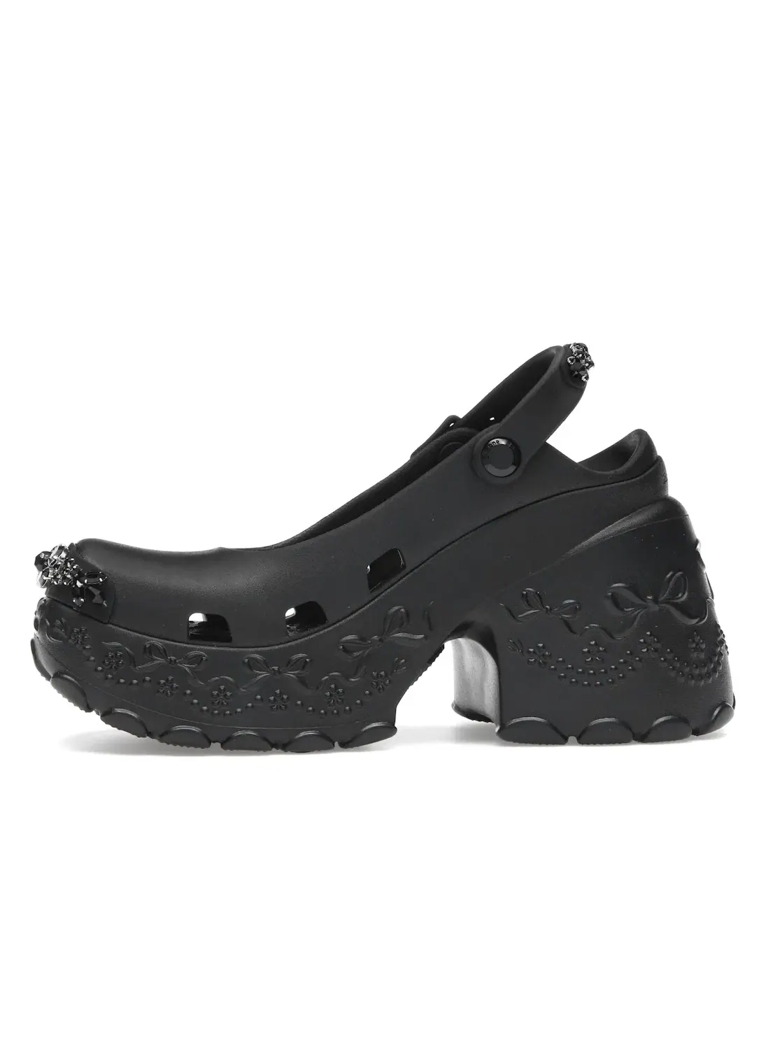 Женские сабо-шлепанцы с платформой Ballerina Platform Clog Crocs — изображение 3 из 4, черный