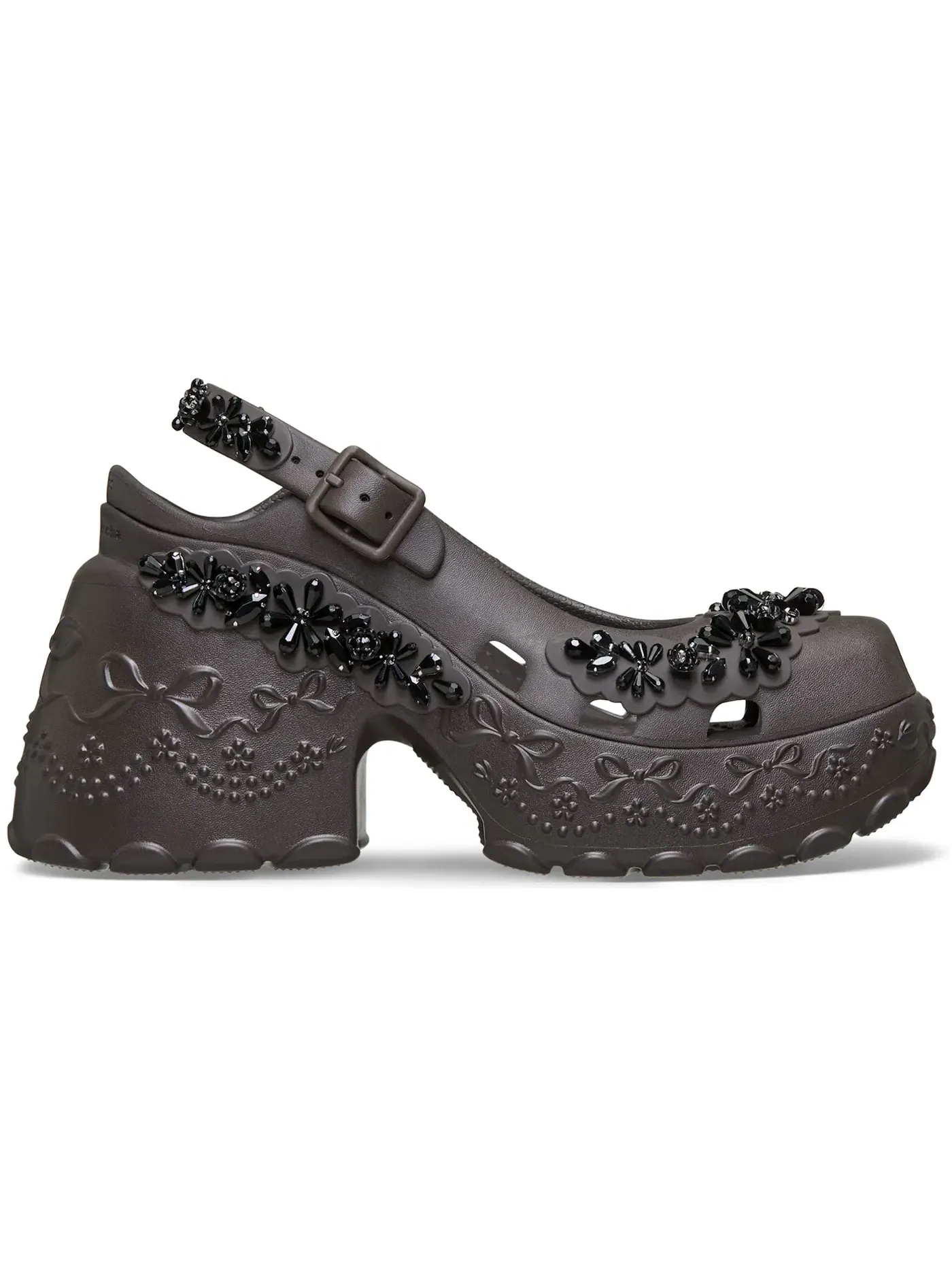Женские сабо-лодочки на платформе Simone Rocha Crocs — изображение 1 из 2, эспрессо