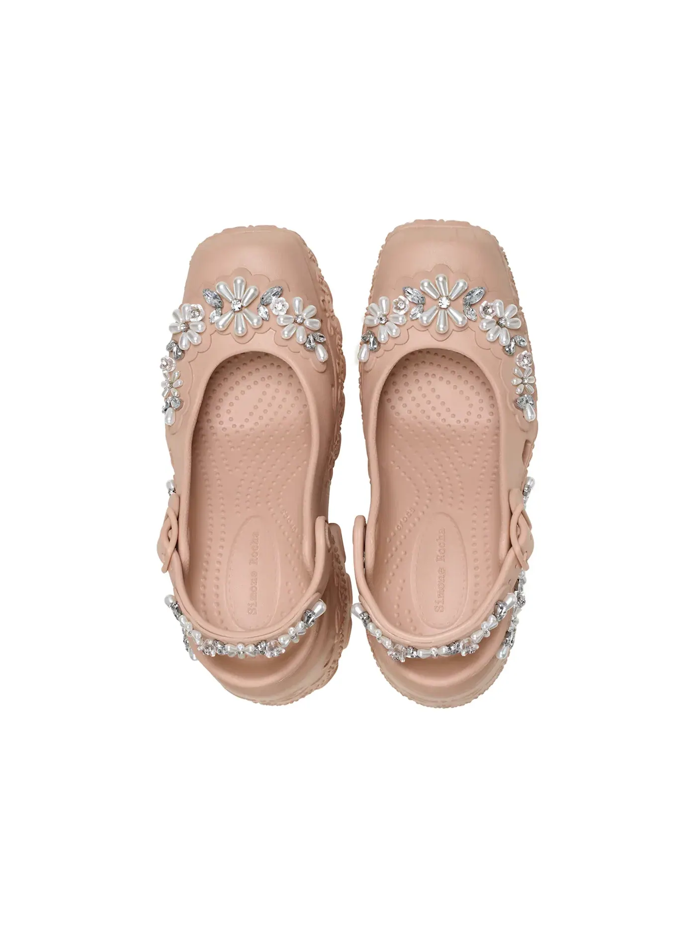 Женские сабо-лодочки на платформе Simone Rocha Crocs — изображение 2 из 2, розовый