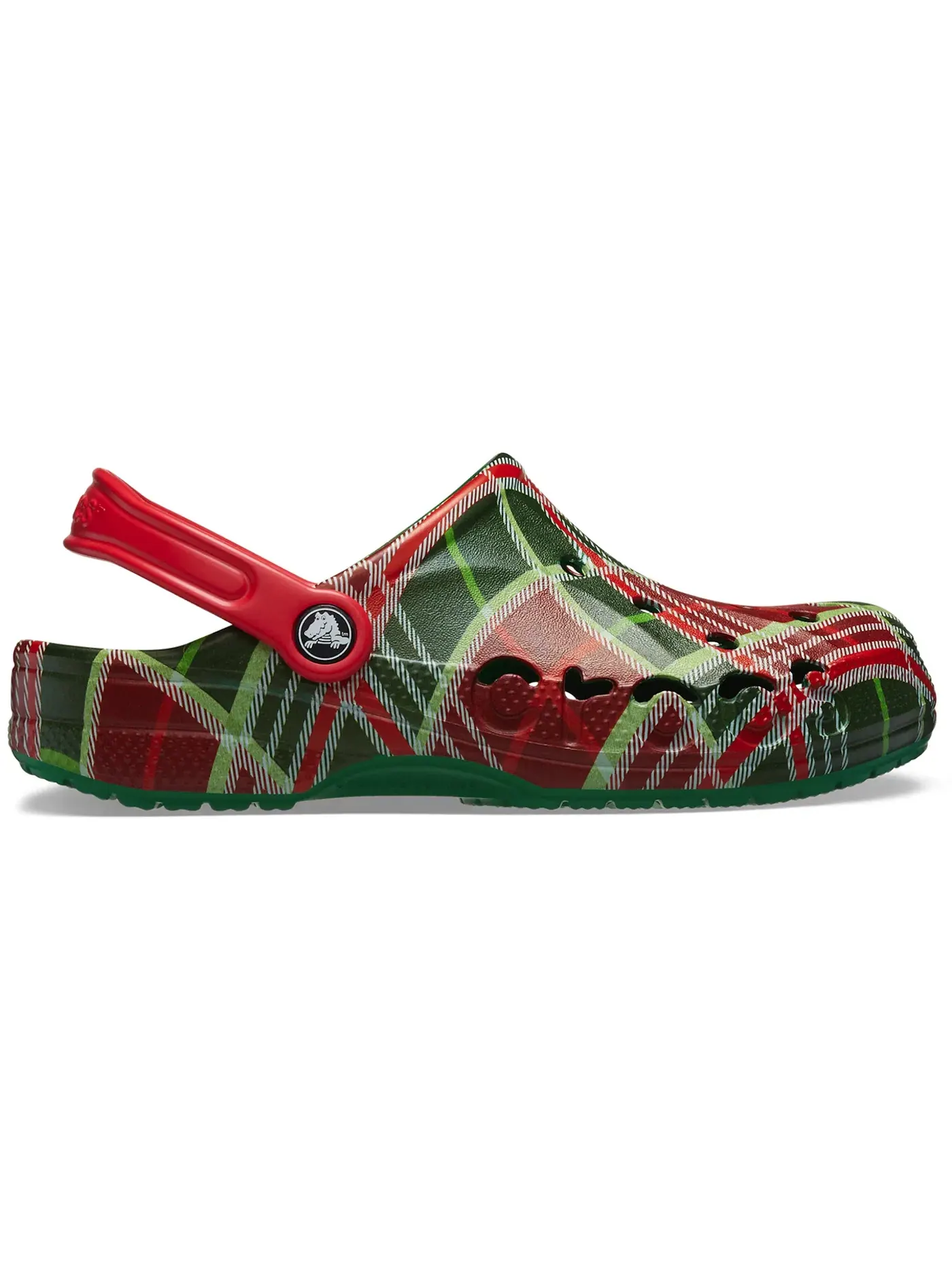Мужские сабо Baya Clog Holiday Plaid Crocs — изображение 1 из 2, зеленый