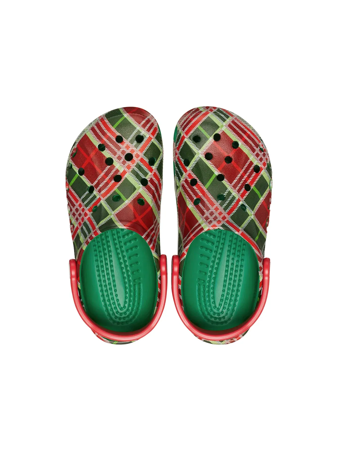 Мужские сабо Baya Clog Holiday Plaid Crocs — изображение 2 из 2, зеленый
