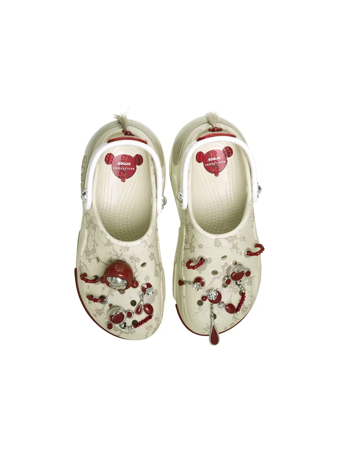 Мужские сабо Bubble Crush Clog Crocs — изображение 2 из 2, белый/красный
